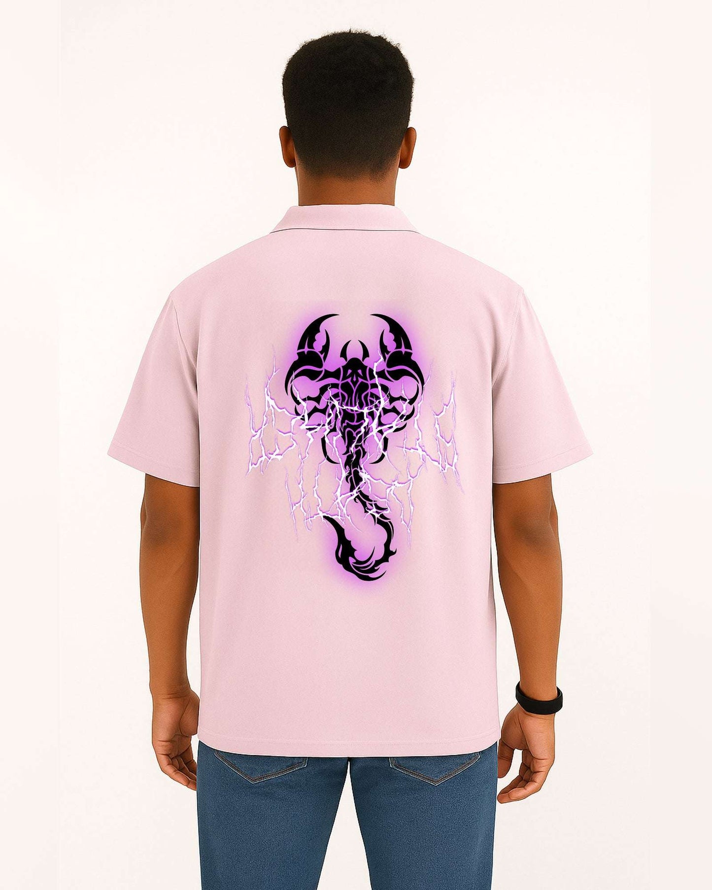 NOTCH Glow Scorpion Shirt ā Night-Ready Vinyl Print for Men