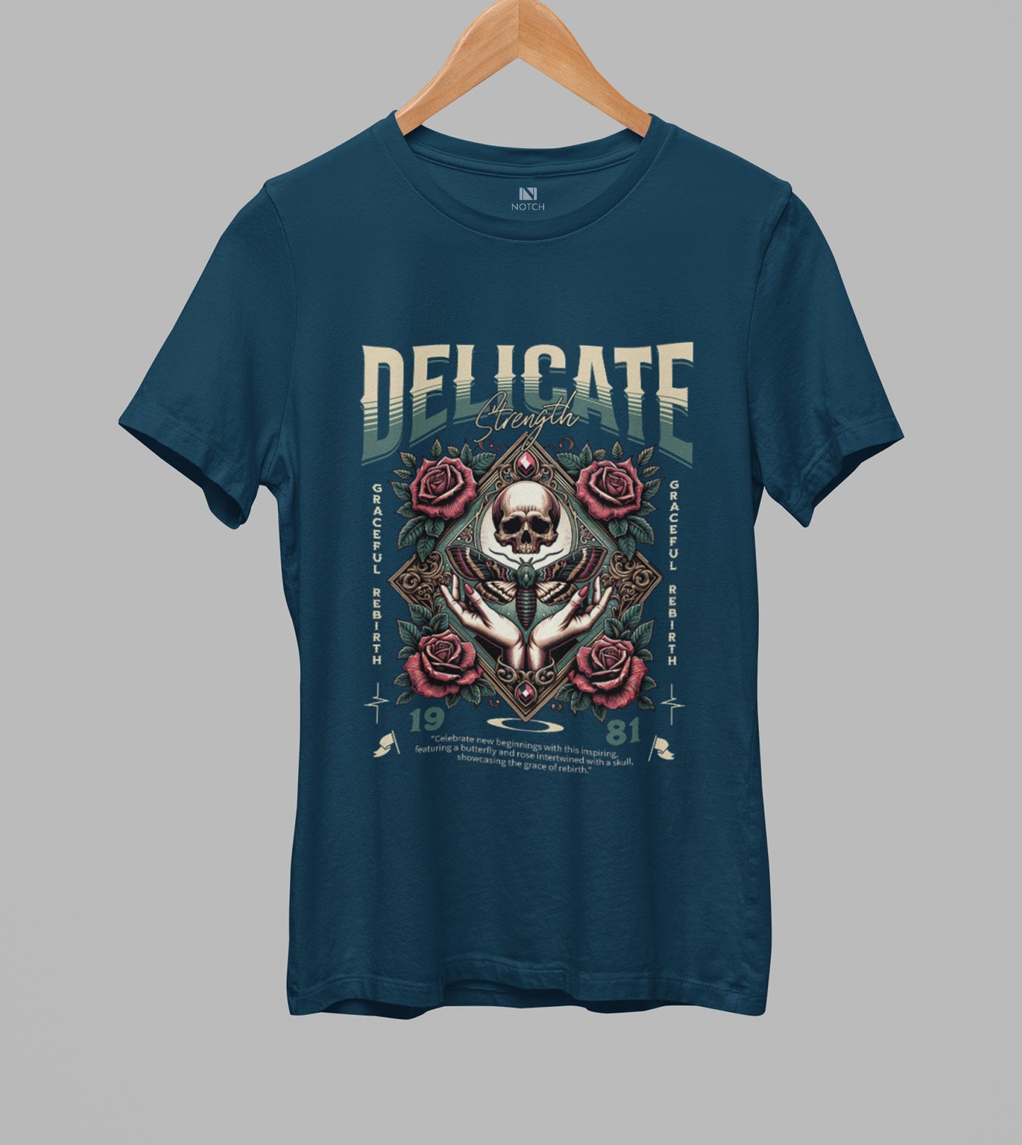 Women’s Curved Hem Cotton T-Shirt - Delicate