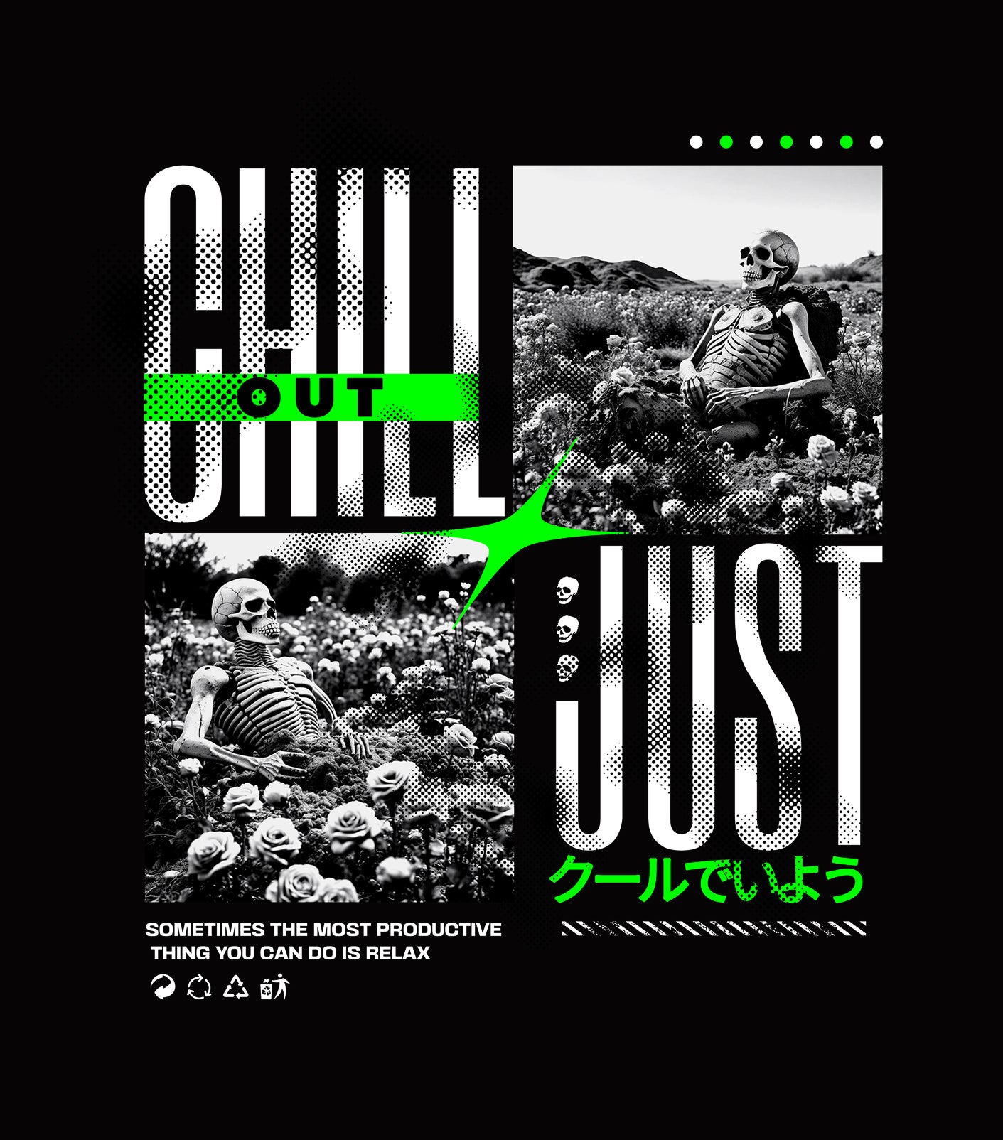 Men’s Oversized Terry-Knit Tee | Just Chill