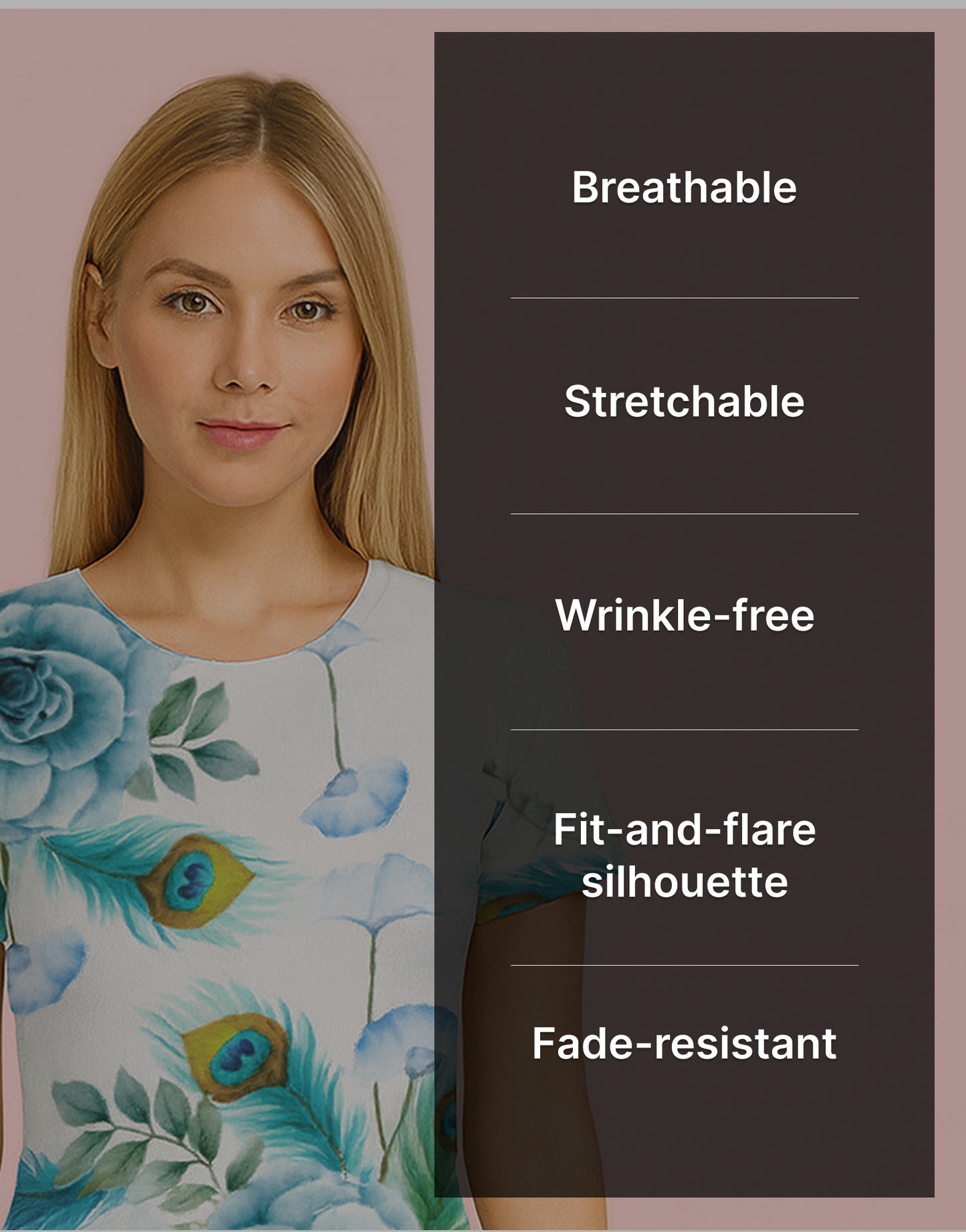 Premium Poly-Spandex Fit & Flare โ Effortless Elegance