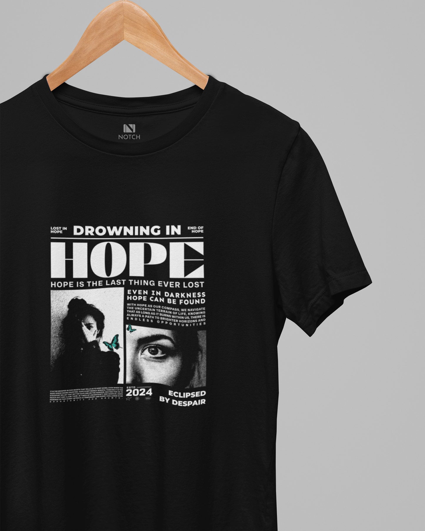 Womenโs Regular Fit Curved Hem T-Shirt โ Hope