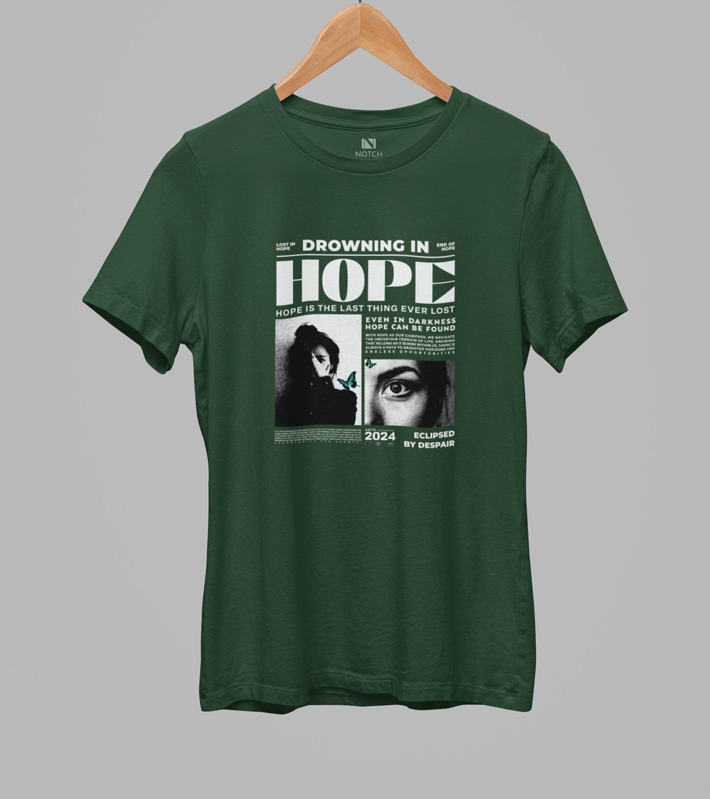 Womenโs Regular Fit Curved Hem T-Shirt โ Hope