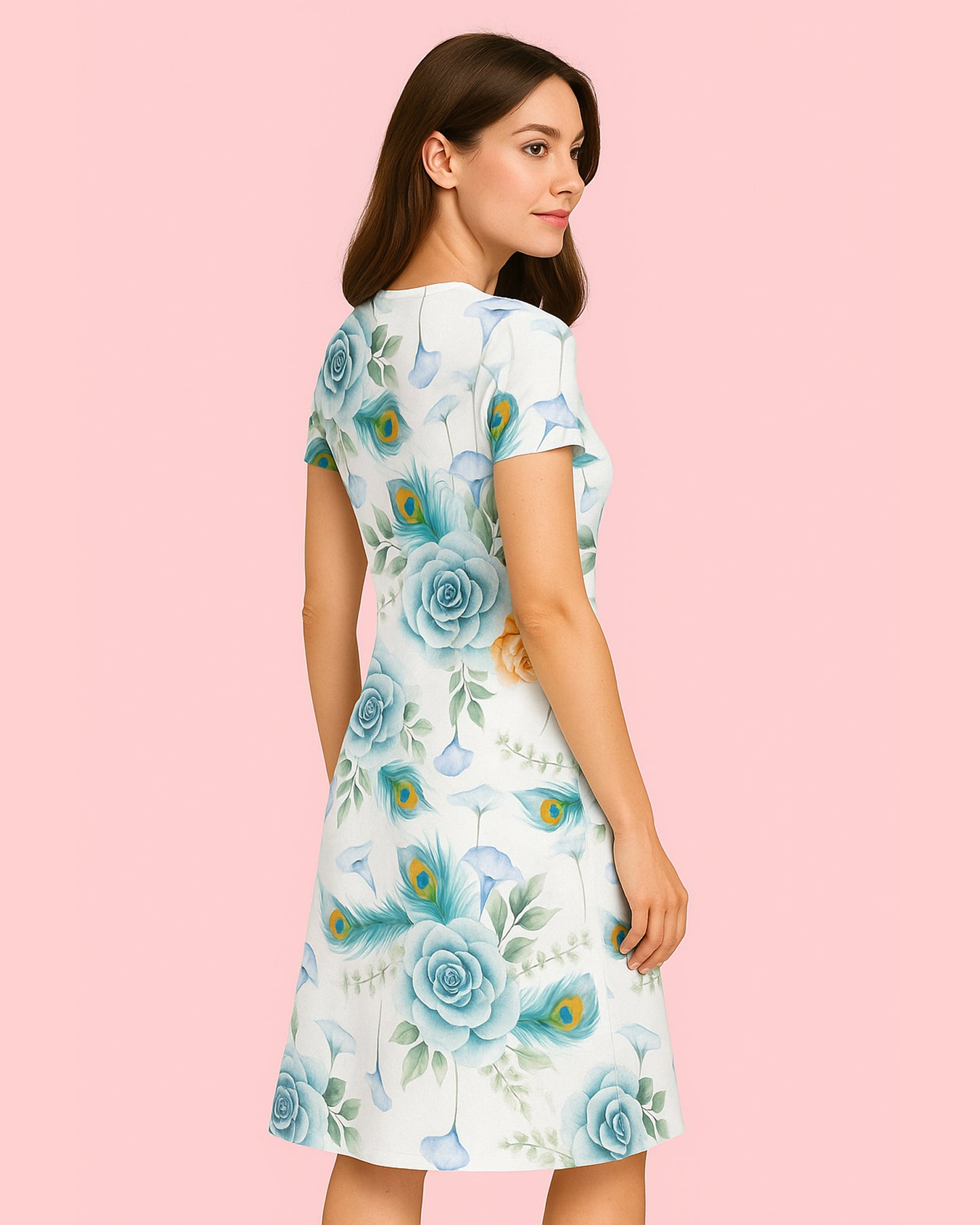 Premium Poly-Spandex Fit & Flare โ Effortless Elegance