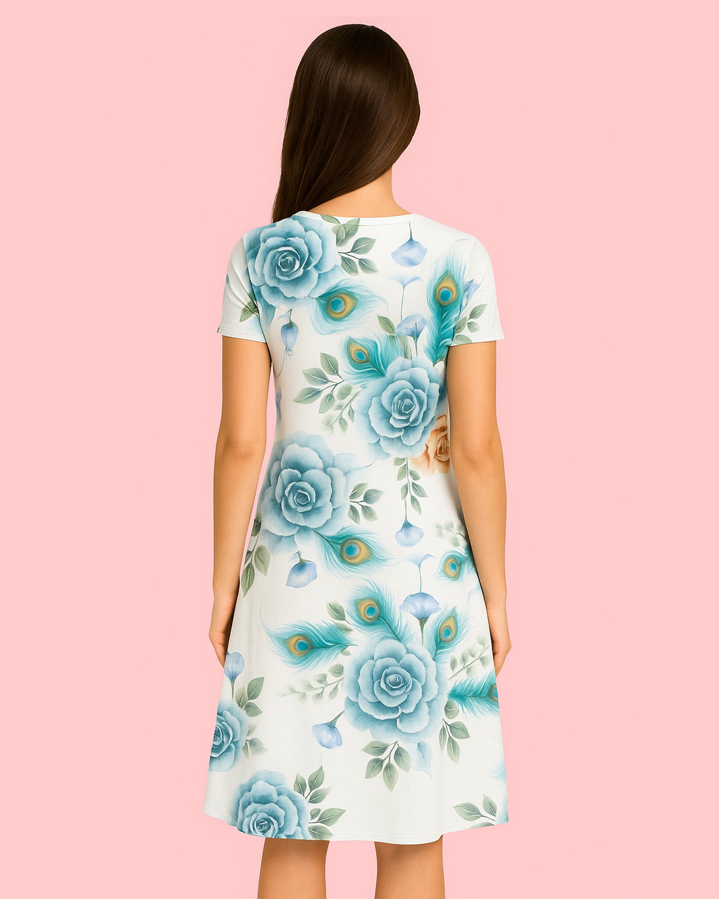Premium Poly-Spandex Fit & Flare โ Effortless Elegance