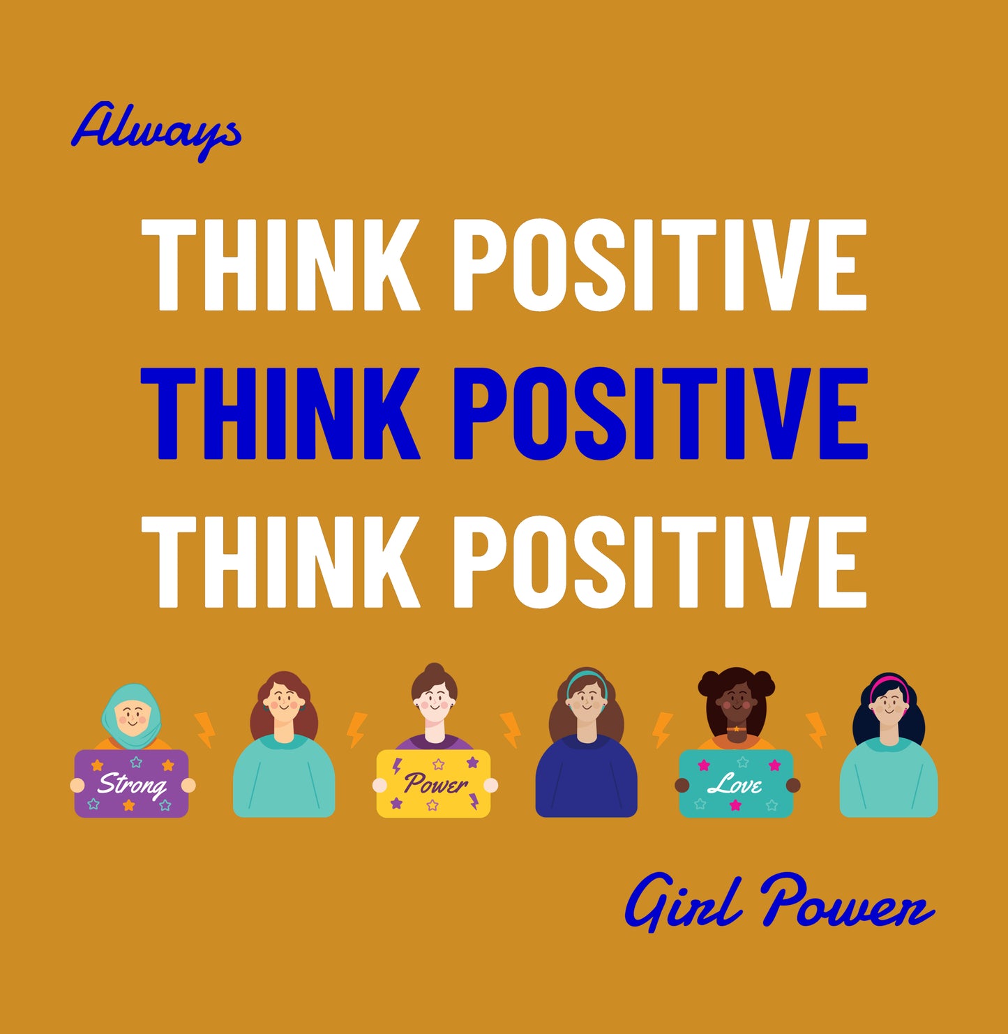 Women’s Cropped Heavyweight Cotton Sweatshirt - Think Positive