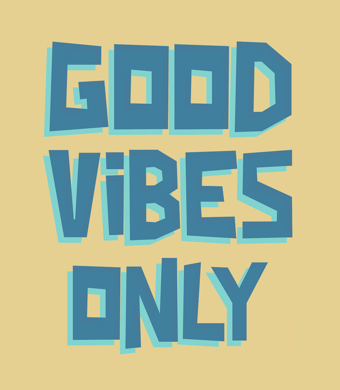 Women’s Oversized Cotton Tee - Good Vibes Only