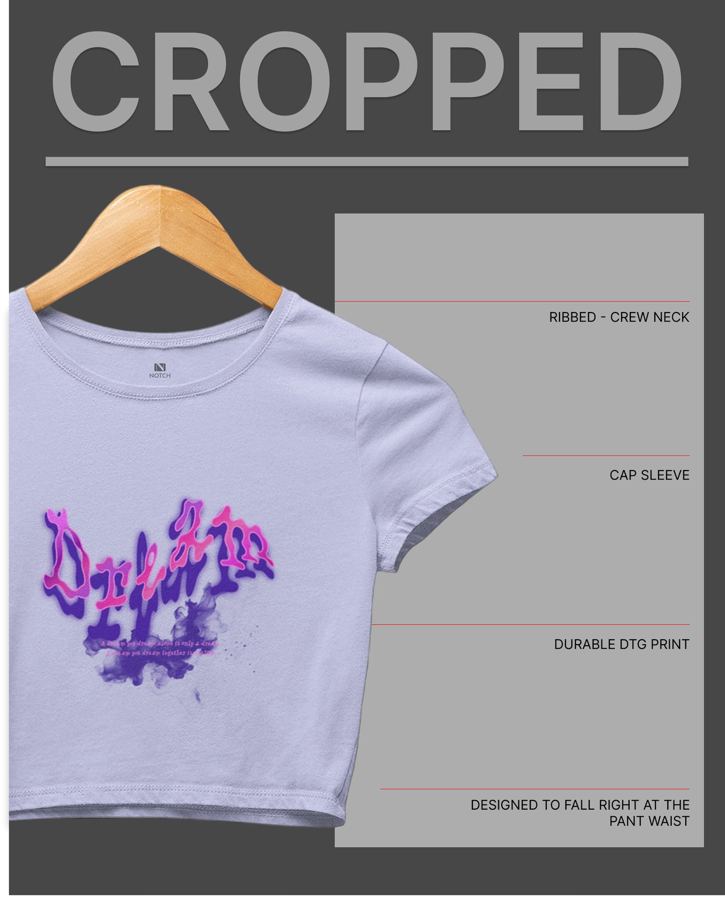 Women’s Cropped Cotton Tee - Dream