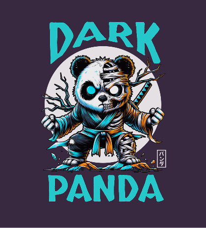 Menโs 100% Cotton Regular Fit T-Shirt โ Dark Panda