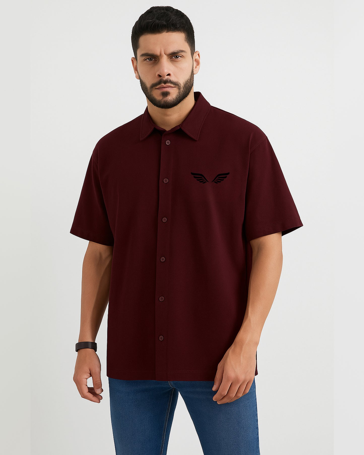 Men's Dual-Side Printed Relaxed Shirt – 100% Cotton | Bold & Breezy
