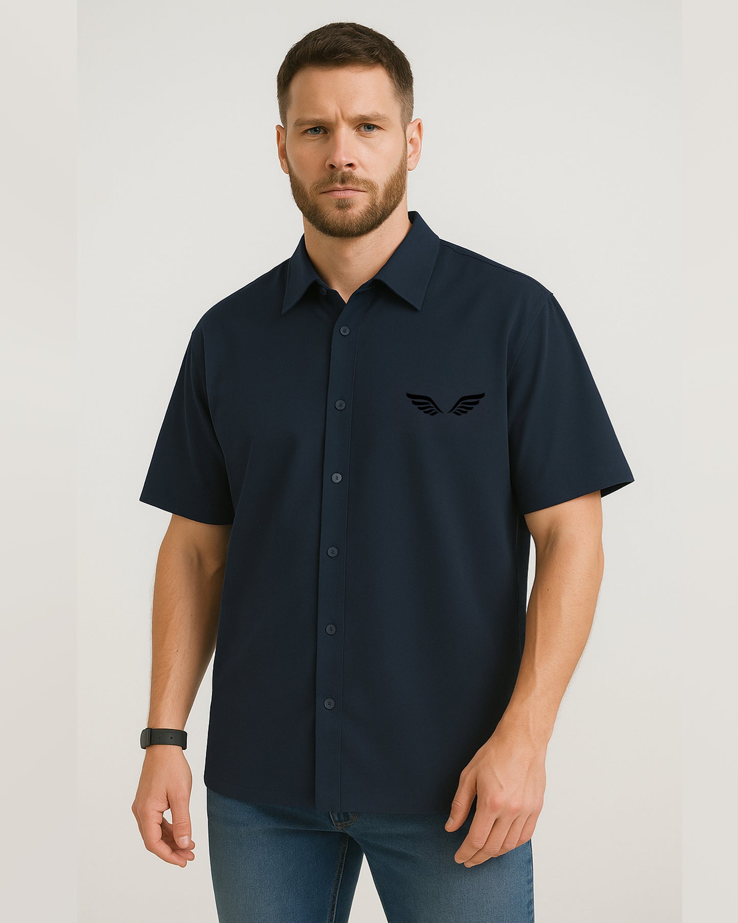 Men's Dual-Side Printed Relaxed Shirt – 100% Cotton | Bold & Breezy