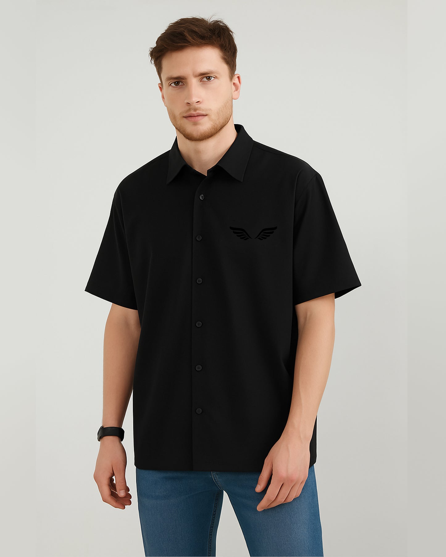 Men's Dual-Side Printed Relaxed Shirt – 100% Cotton | Bold & Breezy