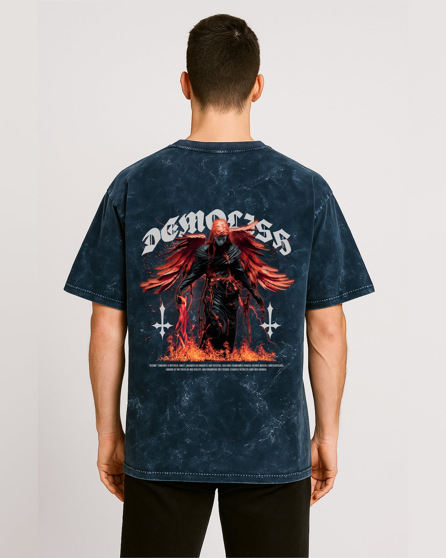 Notch Men's Acid-Washed Oversized Cotton Tee – Street-Style Fit
