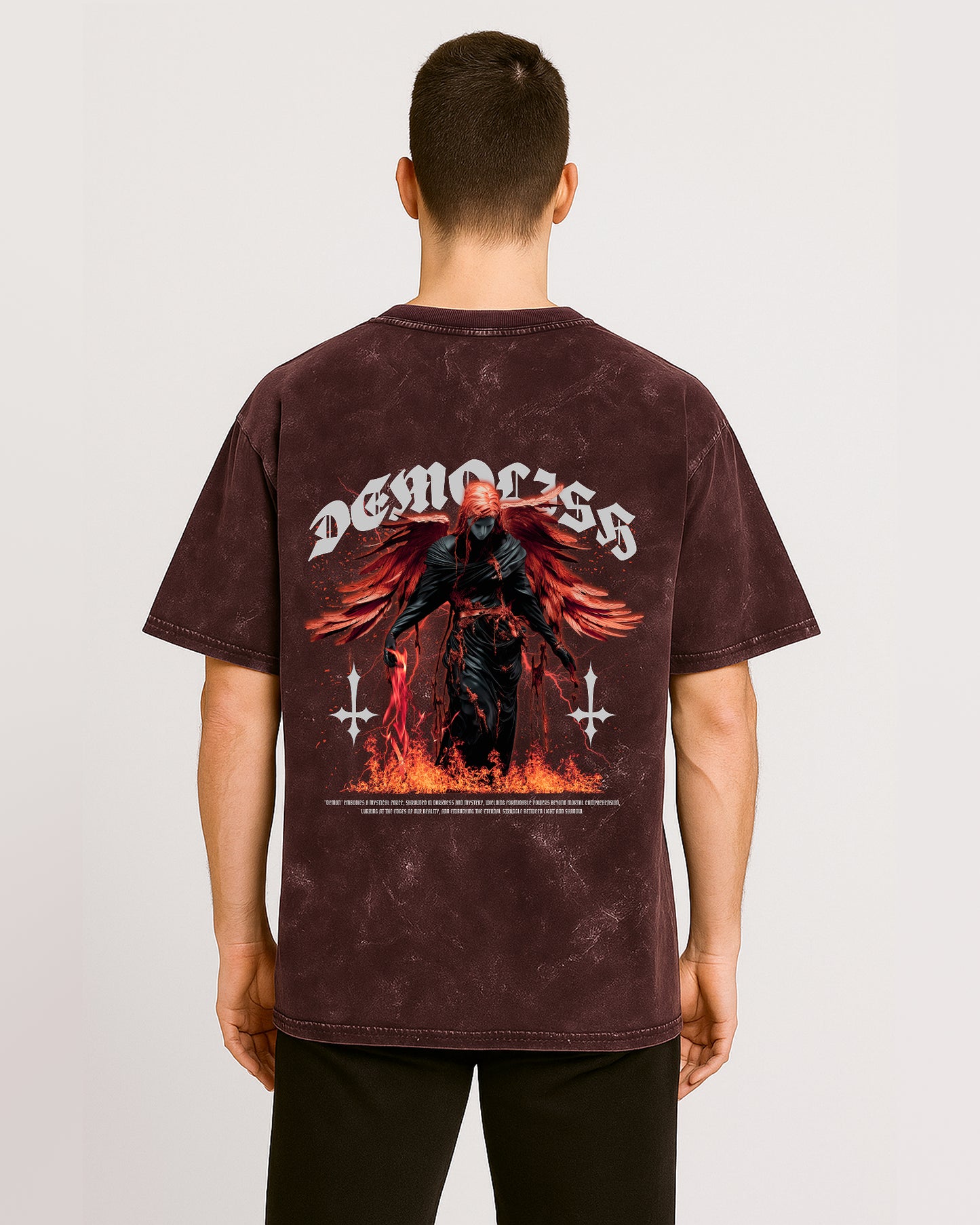 Notch Men's Acid-Washed Oversized Cotton Tee – Street-Style Fit