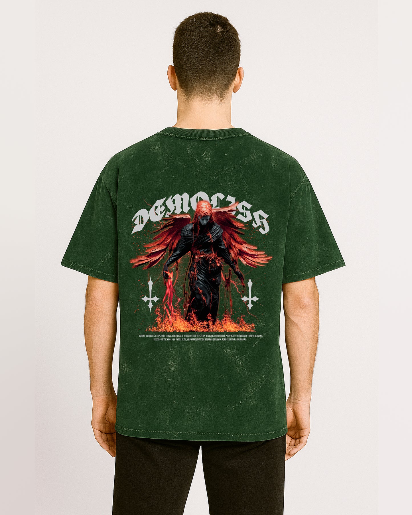 Notch Men's Acid-Washed Oversized Cotton Tee – Street-Style Fit
