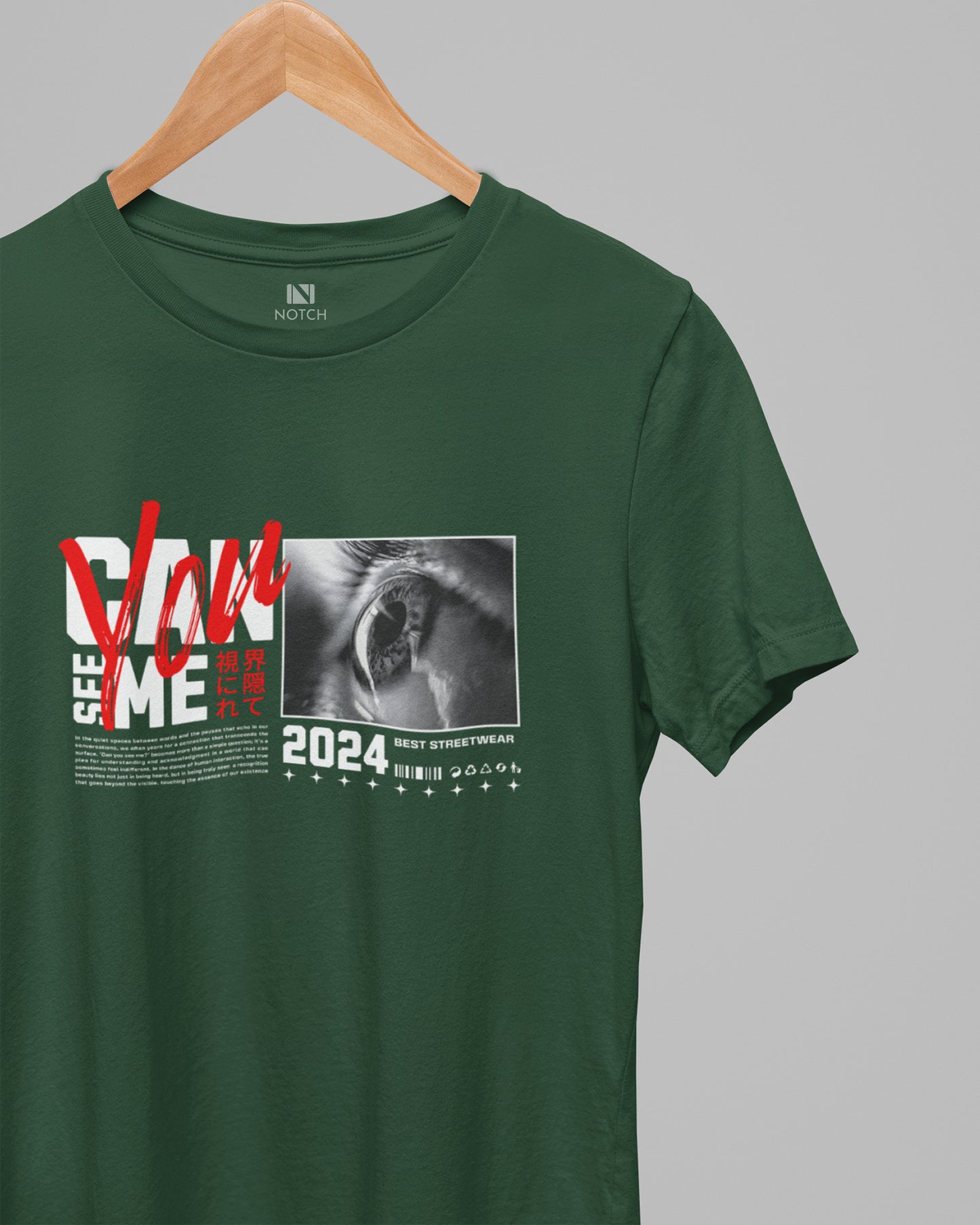 Women’s Regular Fit Curved Hem T-Shirt - Can You See Me