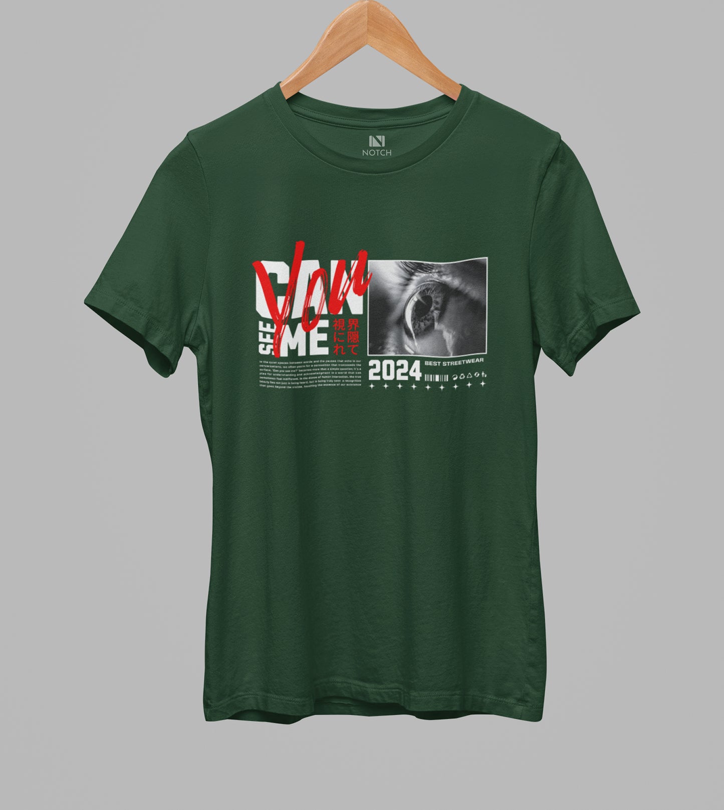 Women’s Regular Fit Curved Hem T-Shirt - Can You See Me