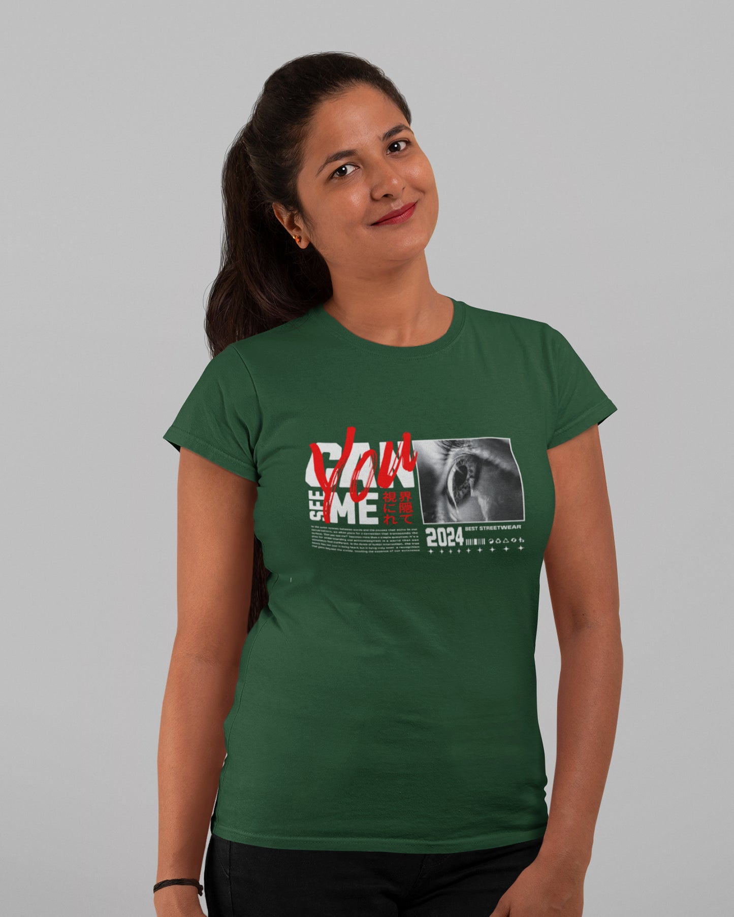 Women’s Regular Fit Curved Hem T-Shirt - Can You See Me