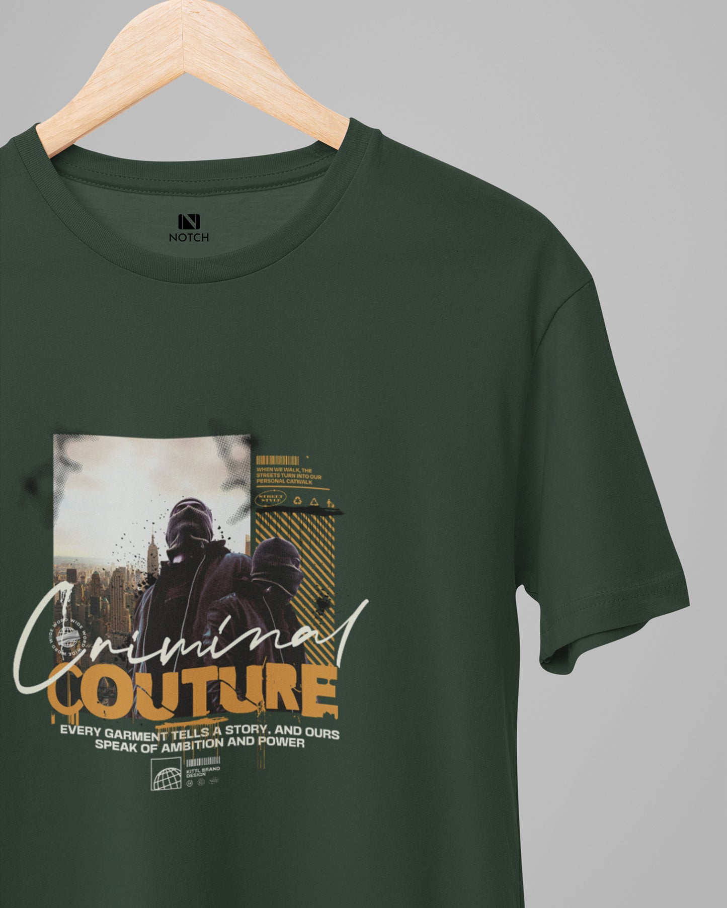Menโs 100% Cotton Regular Fit T-Shirt - Criminal Couture
