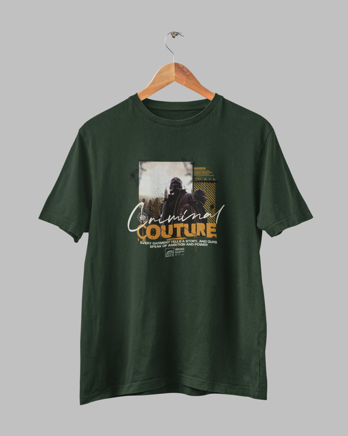 Menโs 100% Cotton Regular Fit T-Shirt - Criminal Couture