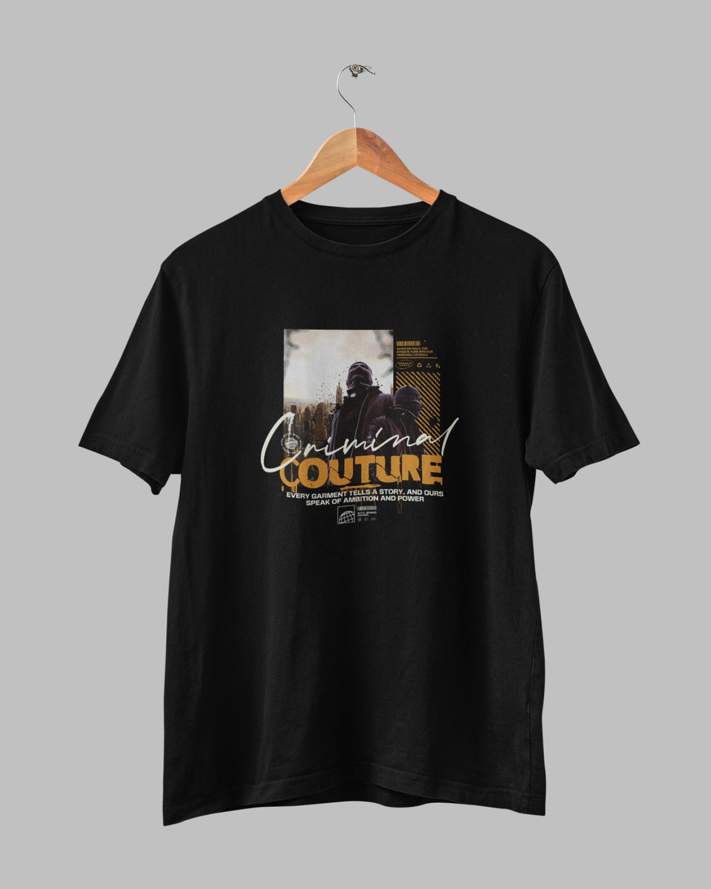 Menโs 100% Cotton Regular Fit T-Shirt - Criminal Couture