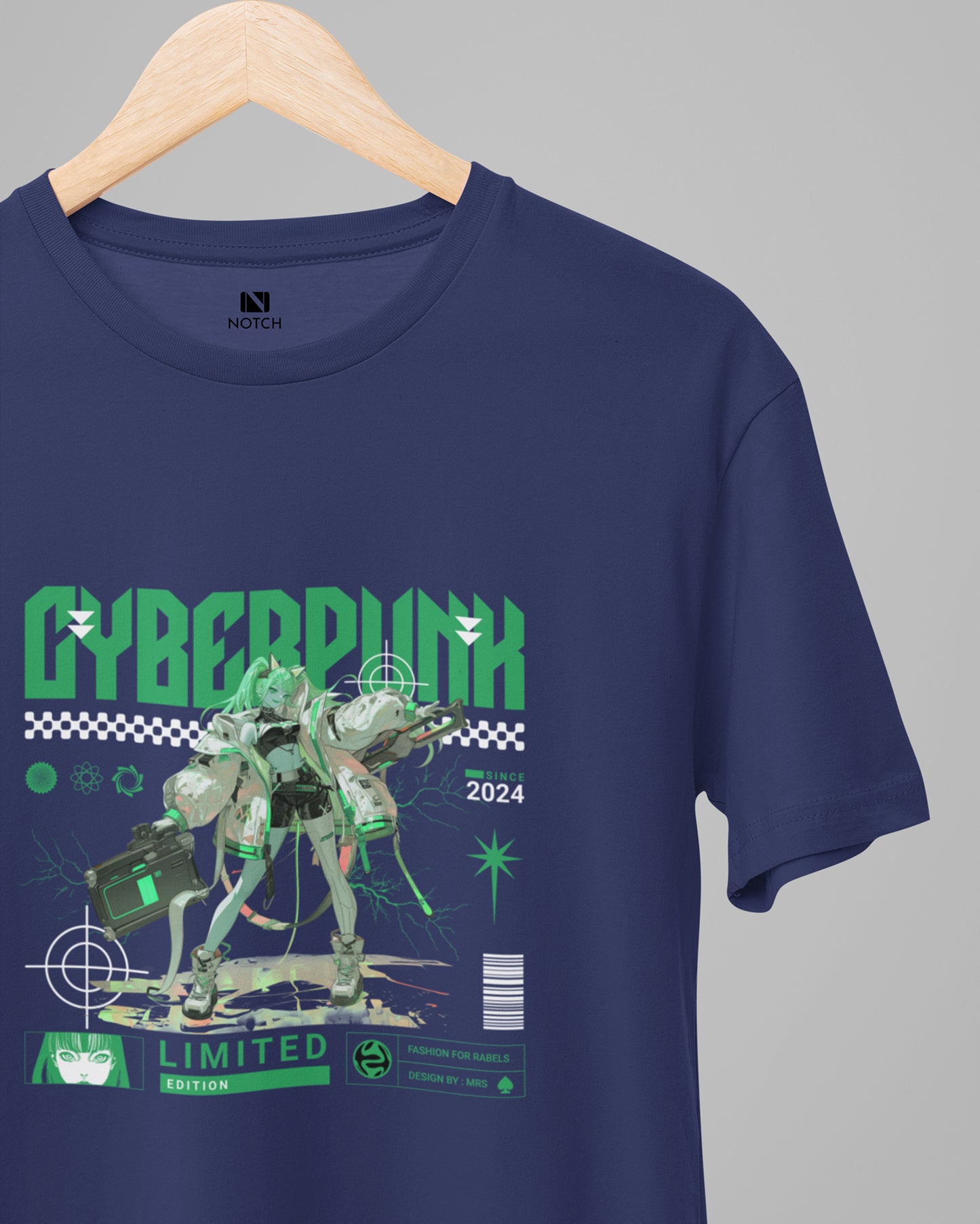 Menโs 100% Cotton Regular Fit T-Shirt - Cyberpunk