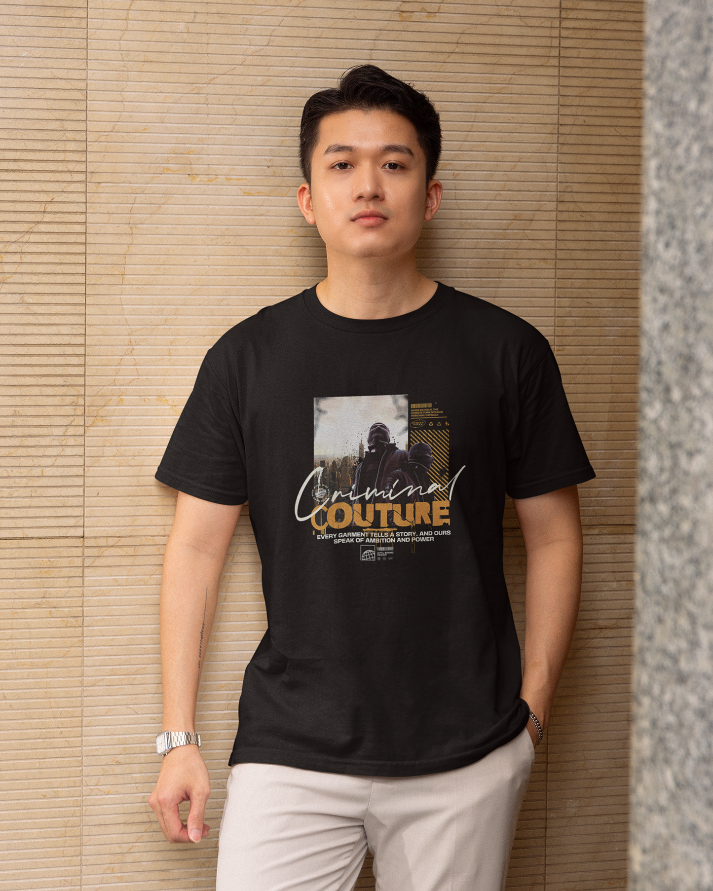 Menโs 100% Cotton Regular Fit T-Shirt - Criminal Couture