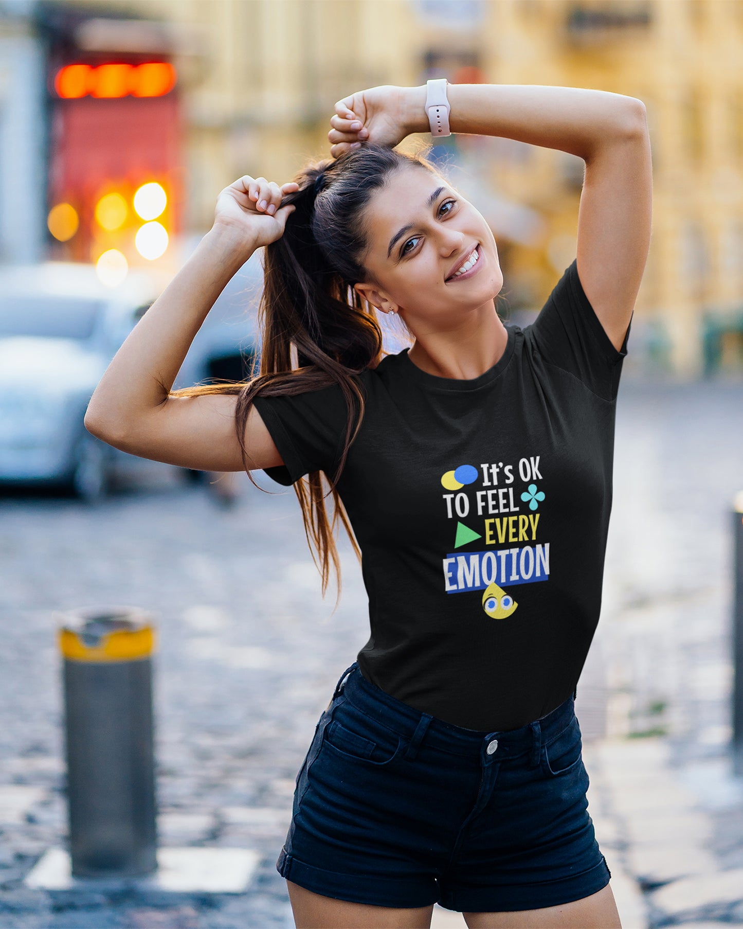 Essential Cotton Curved Hem Tee โ Lightweight, Durable & Flattering