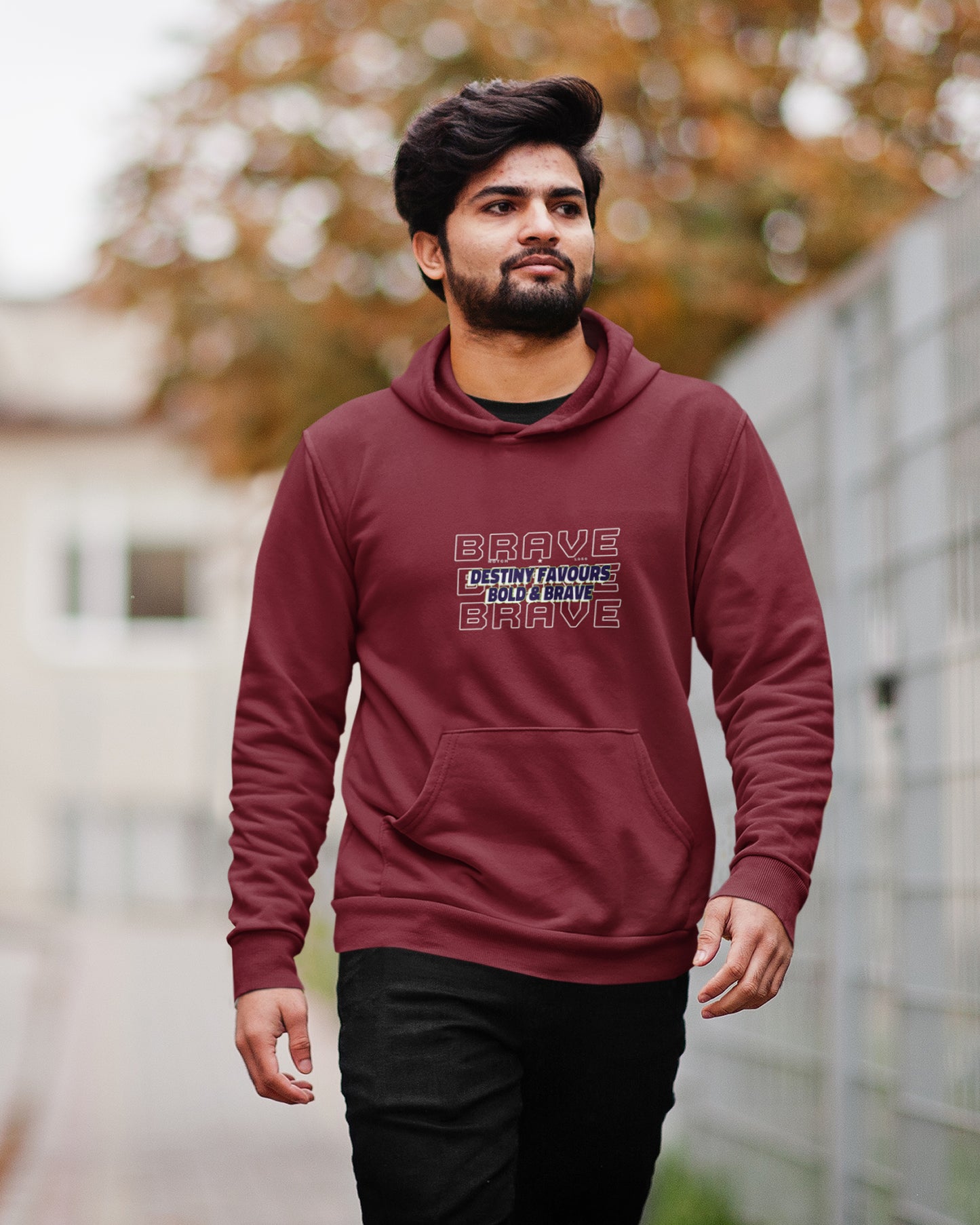 Notch Winter Hoodie โ Heavyweight Cotton - BOLD & BRAVE