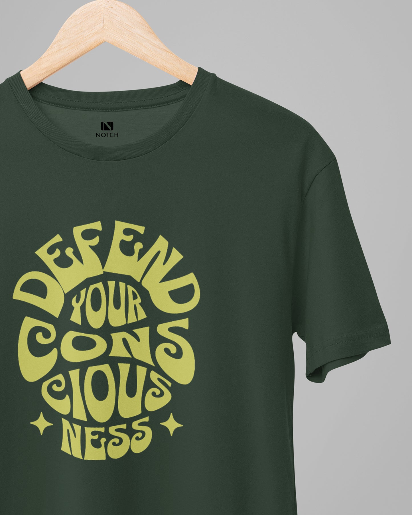 Menโs 100% Cotton Regular Fit T-Shirt โ Consciousness