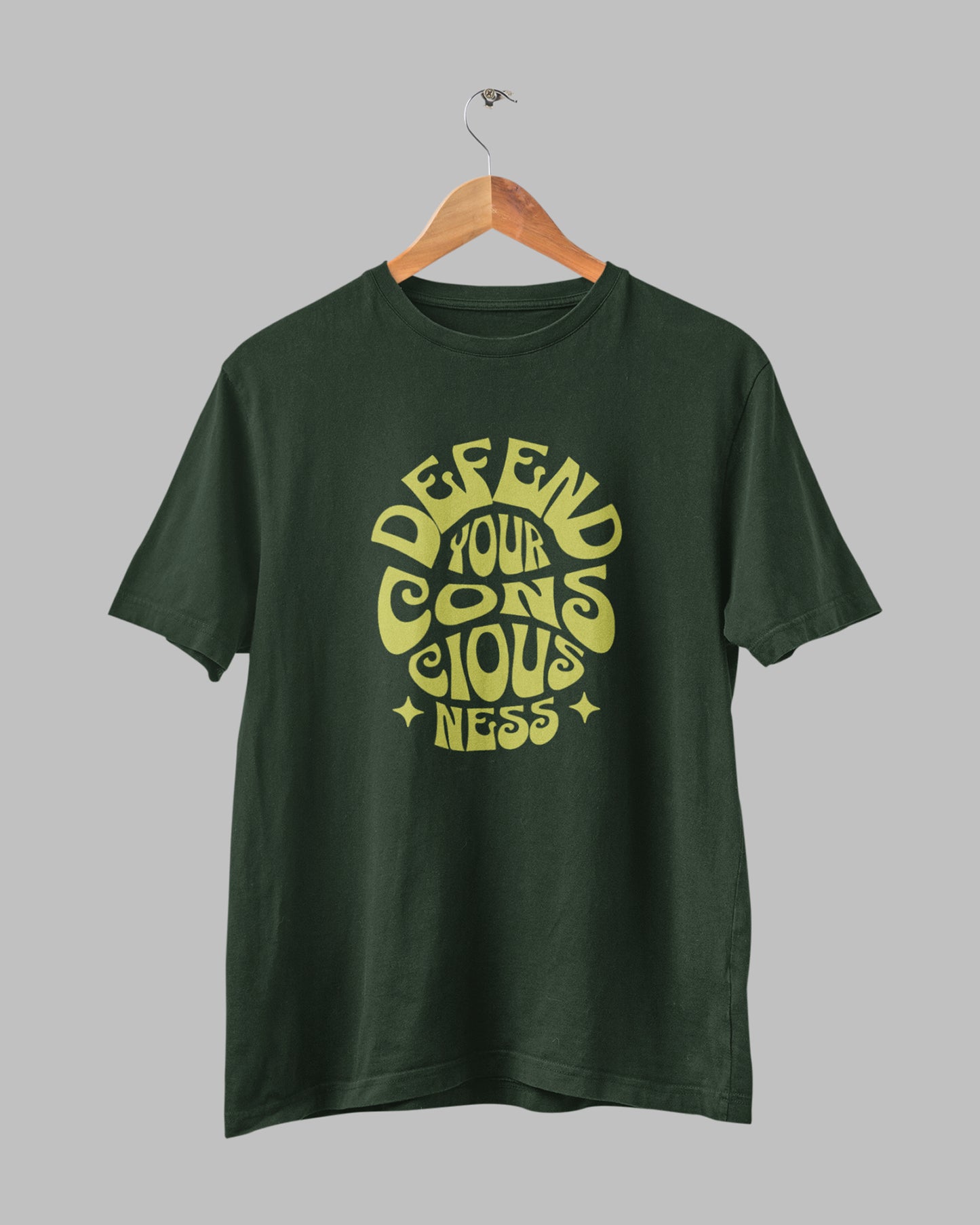 Menโs 100% Cotton Regular Fit T-Shirt โ Consciousness