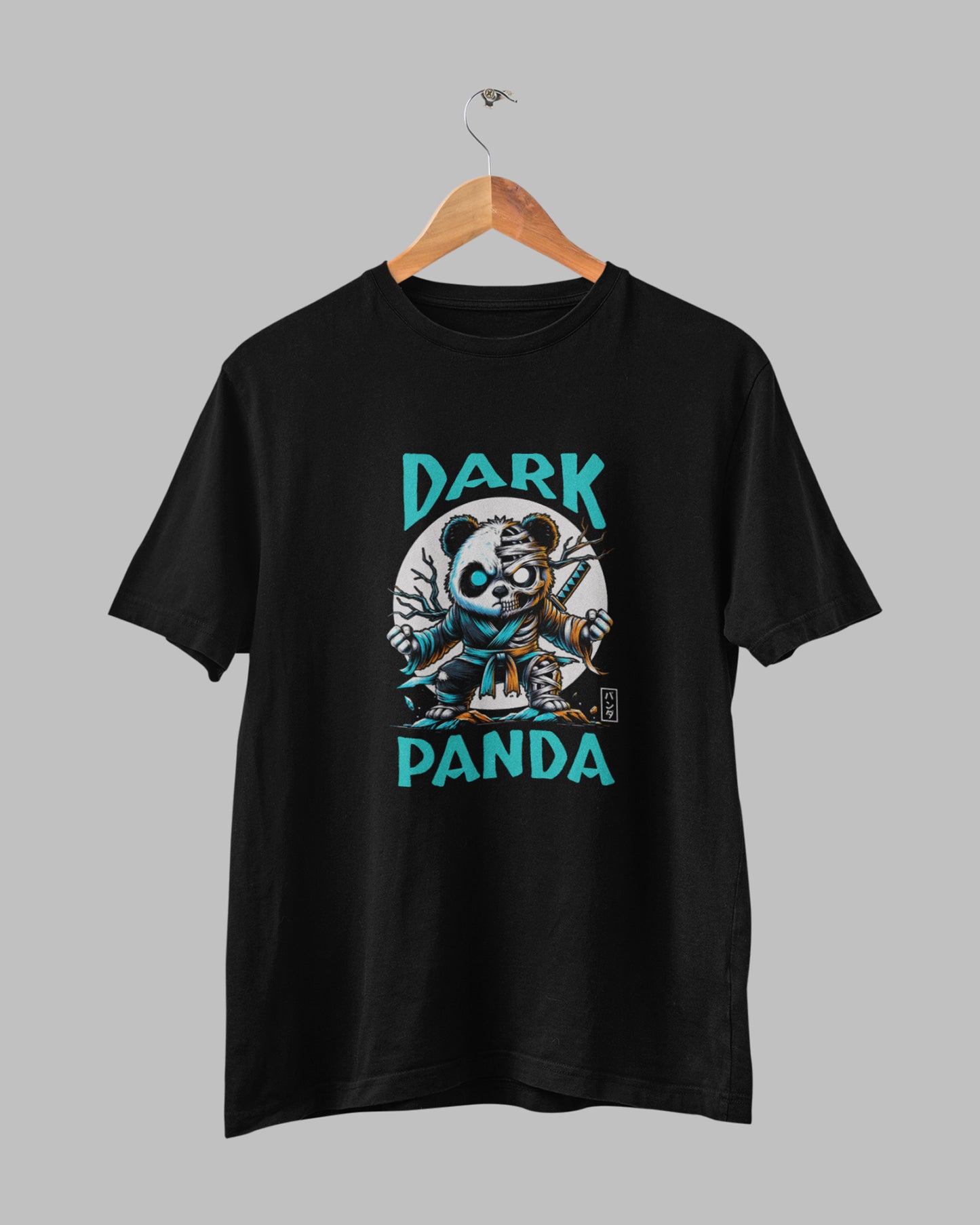 Menโs 100% Cotton Regular Fit T-Shirt โ Dark Panda
