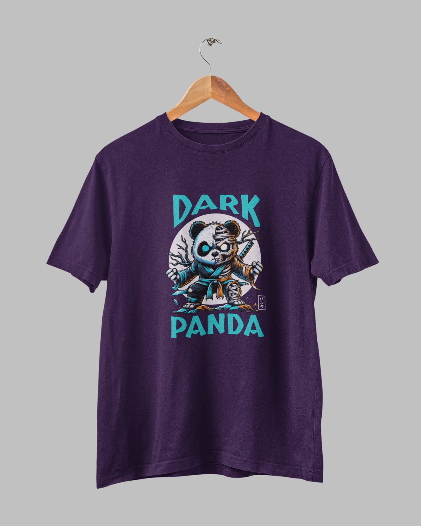 Menโs 100% Cotton Regular Fit T-Shirt โ Dark Panda