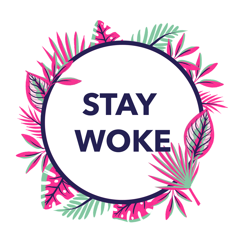 Women’s Cropped Cotton Tee – STAY WOKE