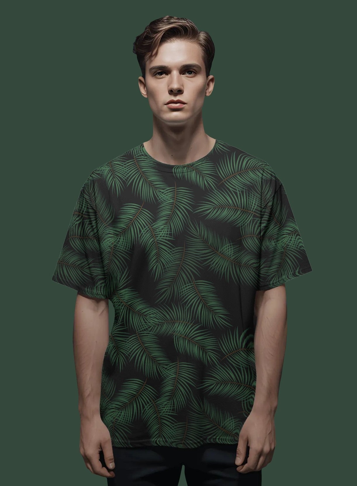 Tropical Vibe Oversized Men's T-Shirt โ 240 GSM All-Over Print