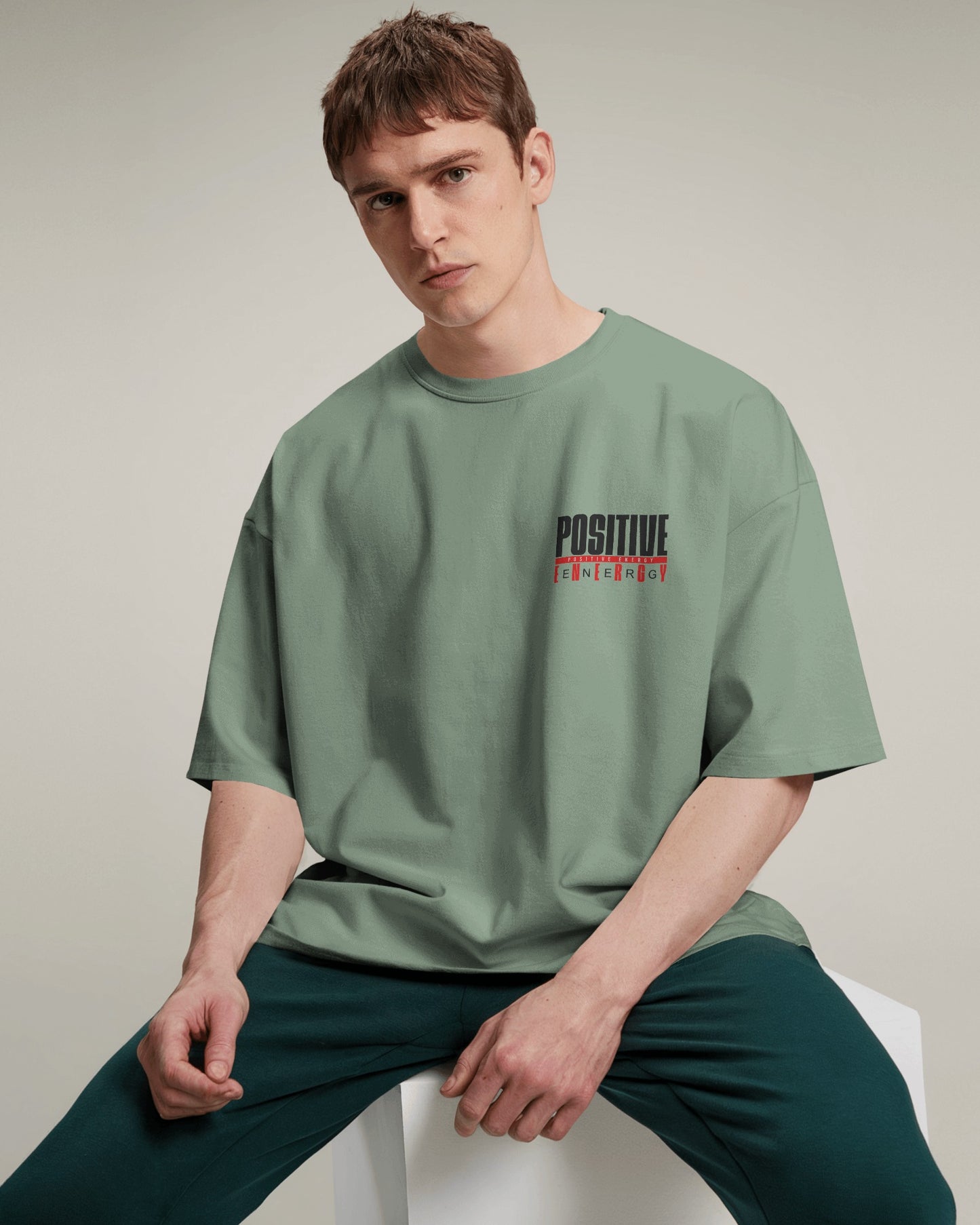 Menโs Light Color Terry Oversized Tee โ Premium Comfort & Modern Style