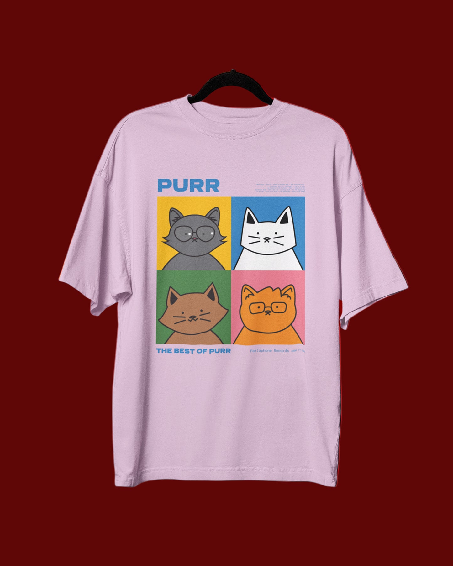 Women’s Oversized Cotton Tee – PURR!!!