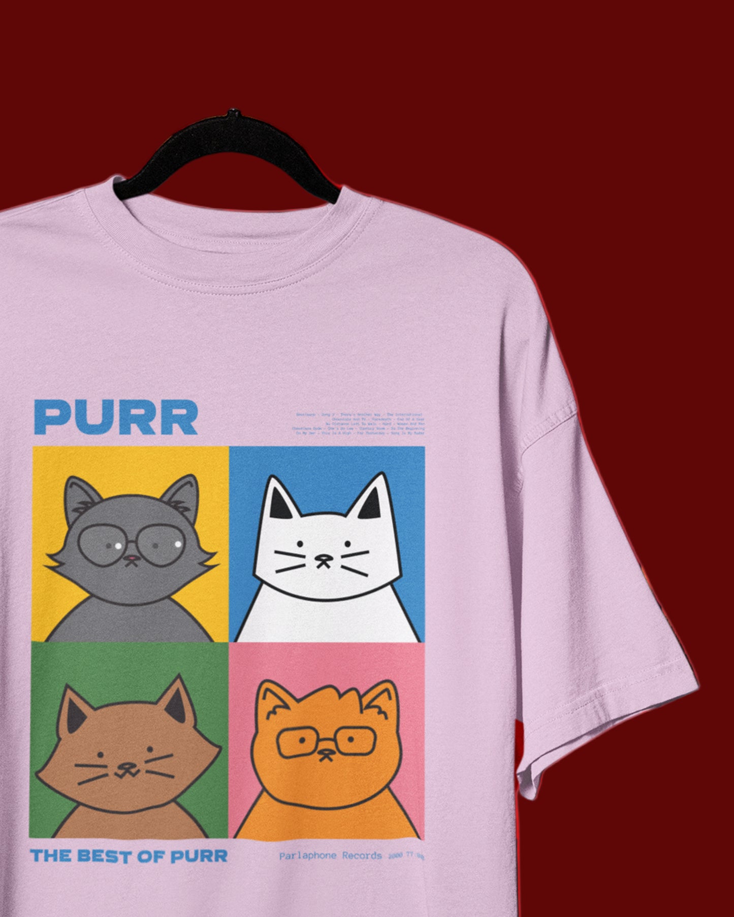 Women’s Oversized Cotton Tee – PURR!!!