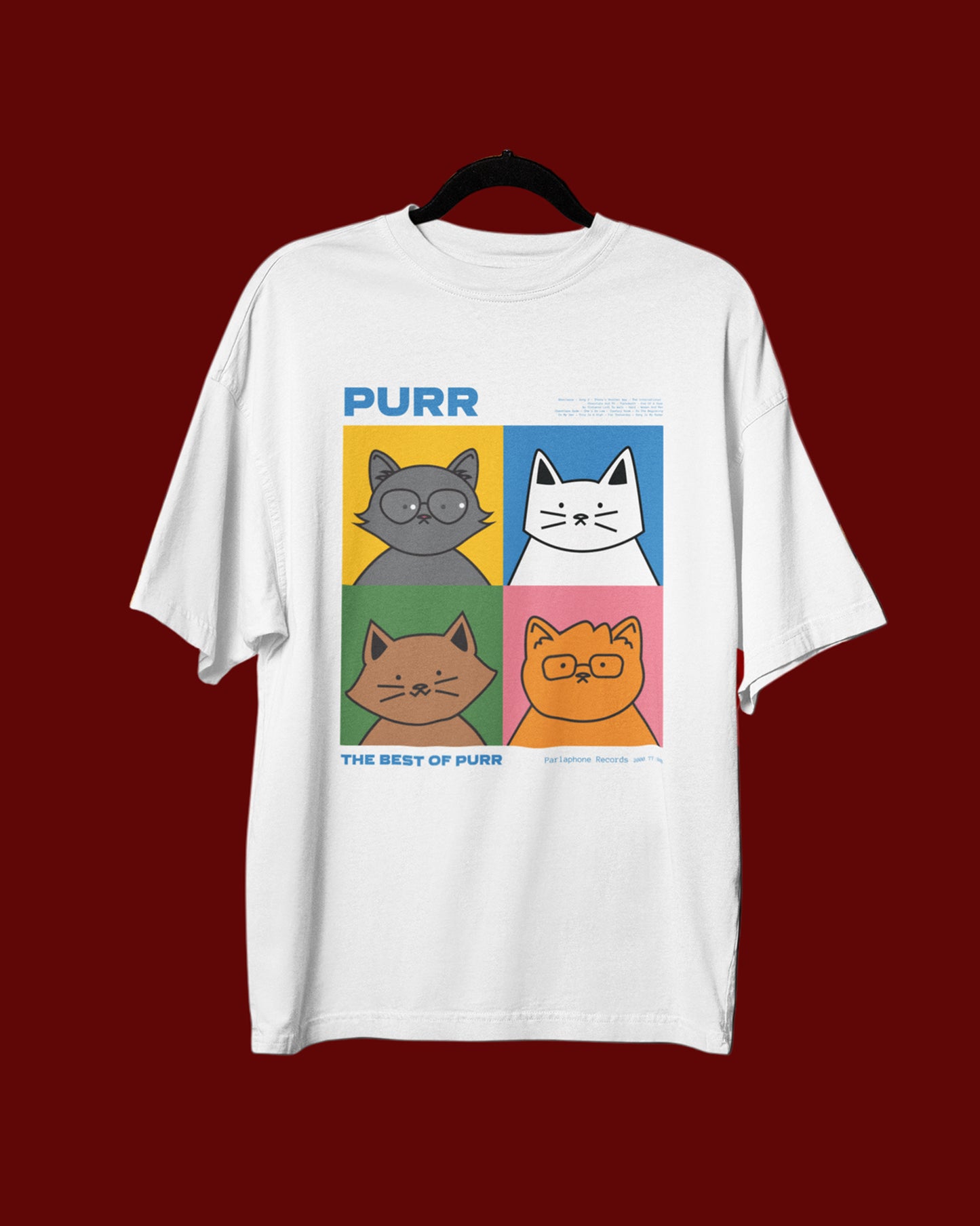 Women’s Oversized Cotton Tee – PURR!!!