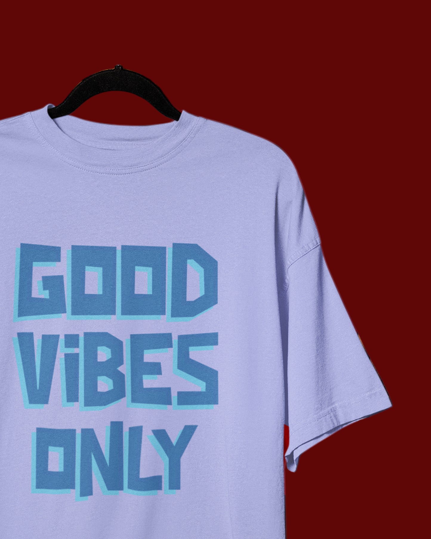 Women’s Oversized Cotton Tee - Good Vibes Only