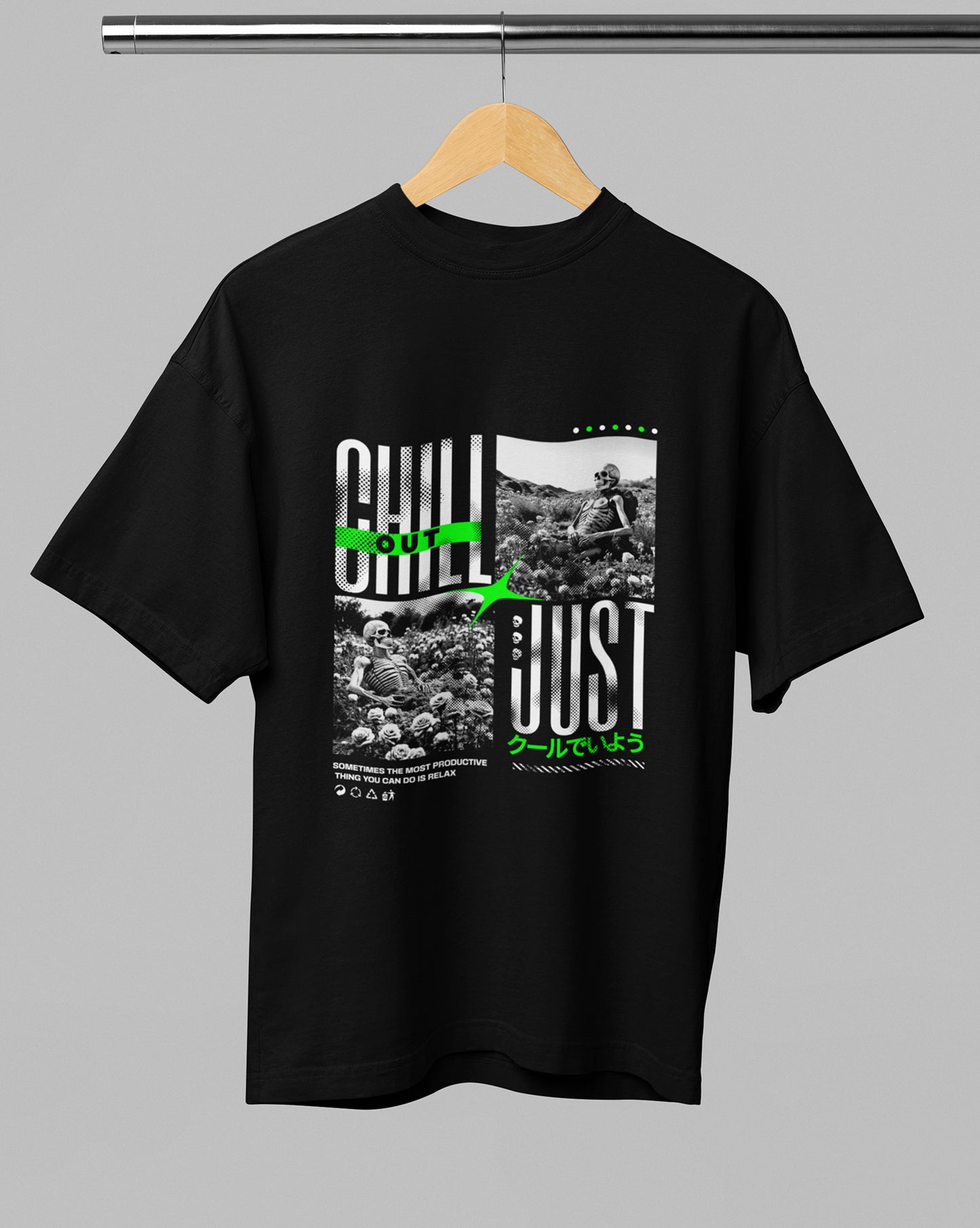 Men’s Oversized Terry-Knit Tee | Just Chill