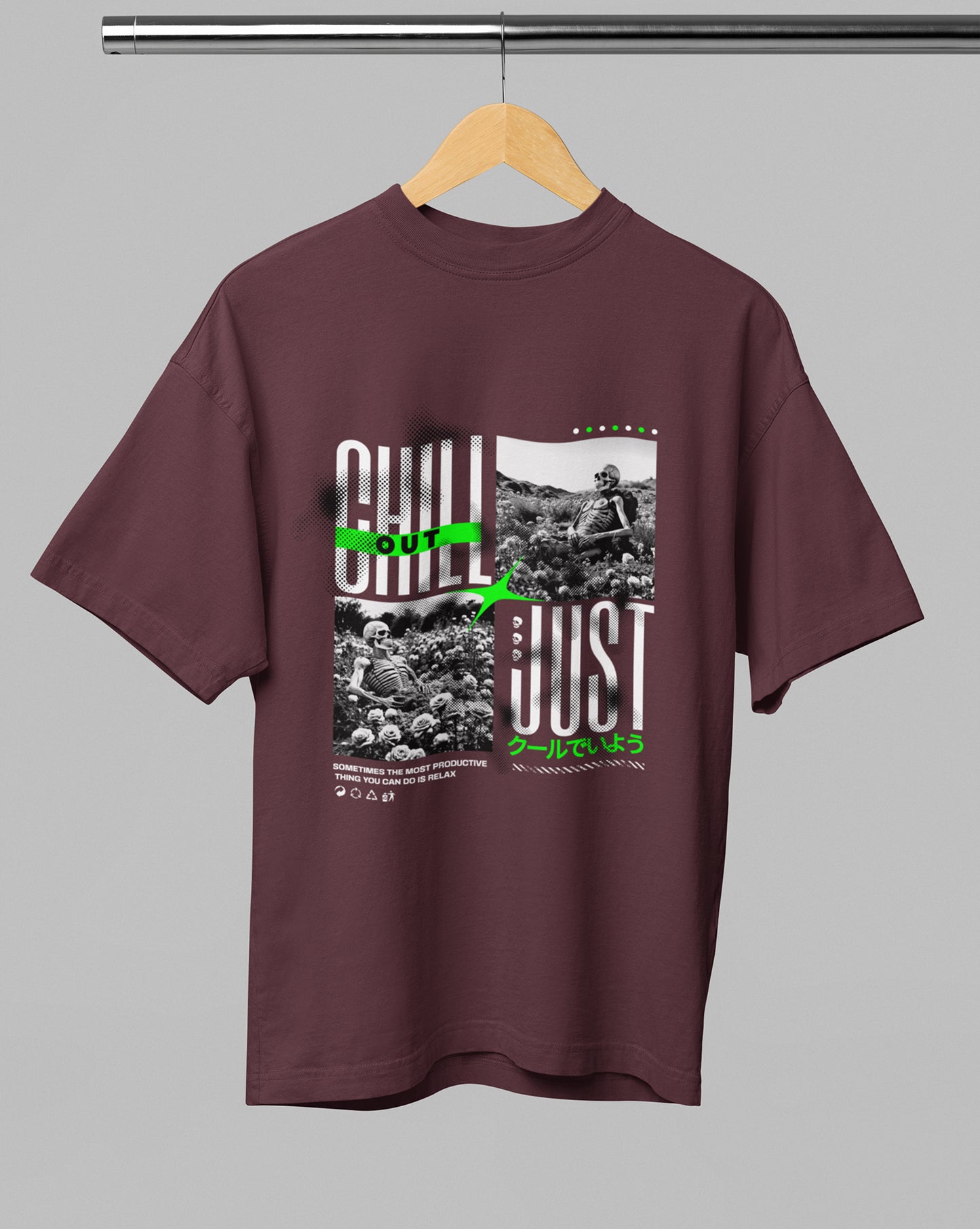 Men’s Oversized Terry-Knit Tee | Just Chill