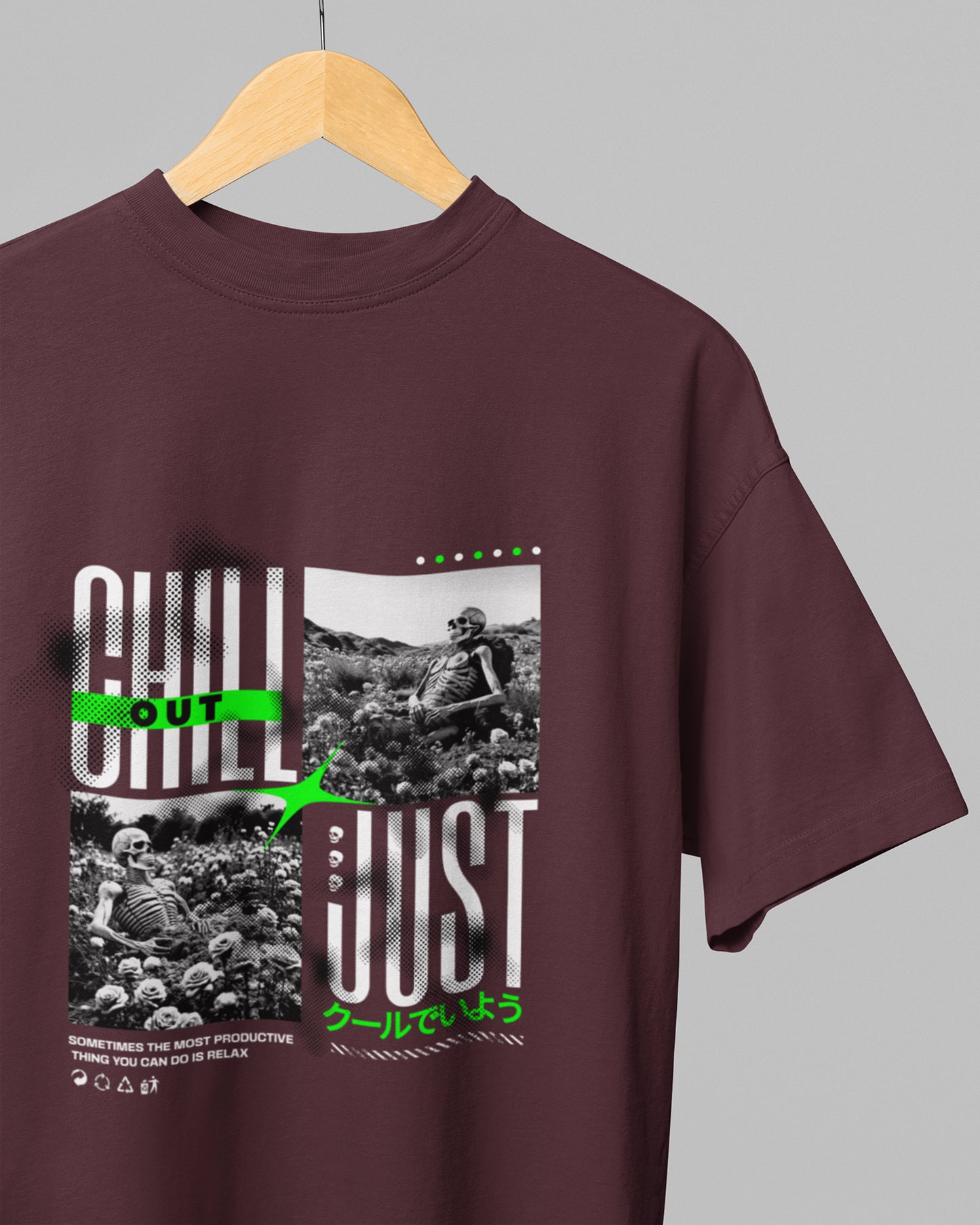 Men’s Oversized Terry-Knit Tee | Just Chill
