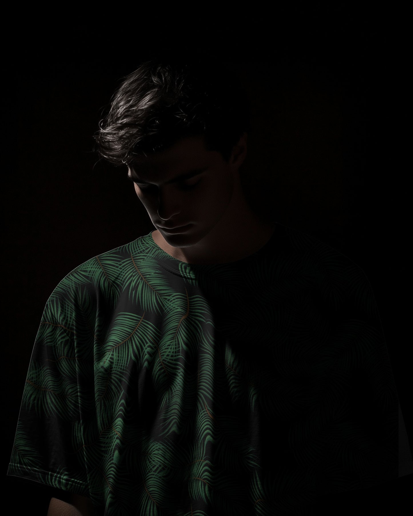 Tropical Vibe Oversized Men's T-Shirt โ 240 GSM All-Over Print