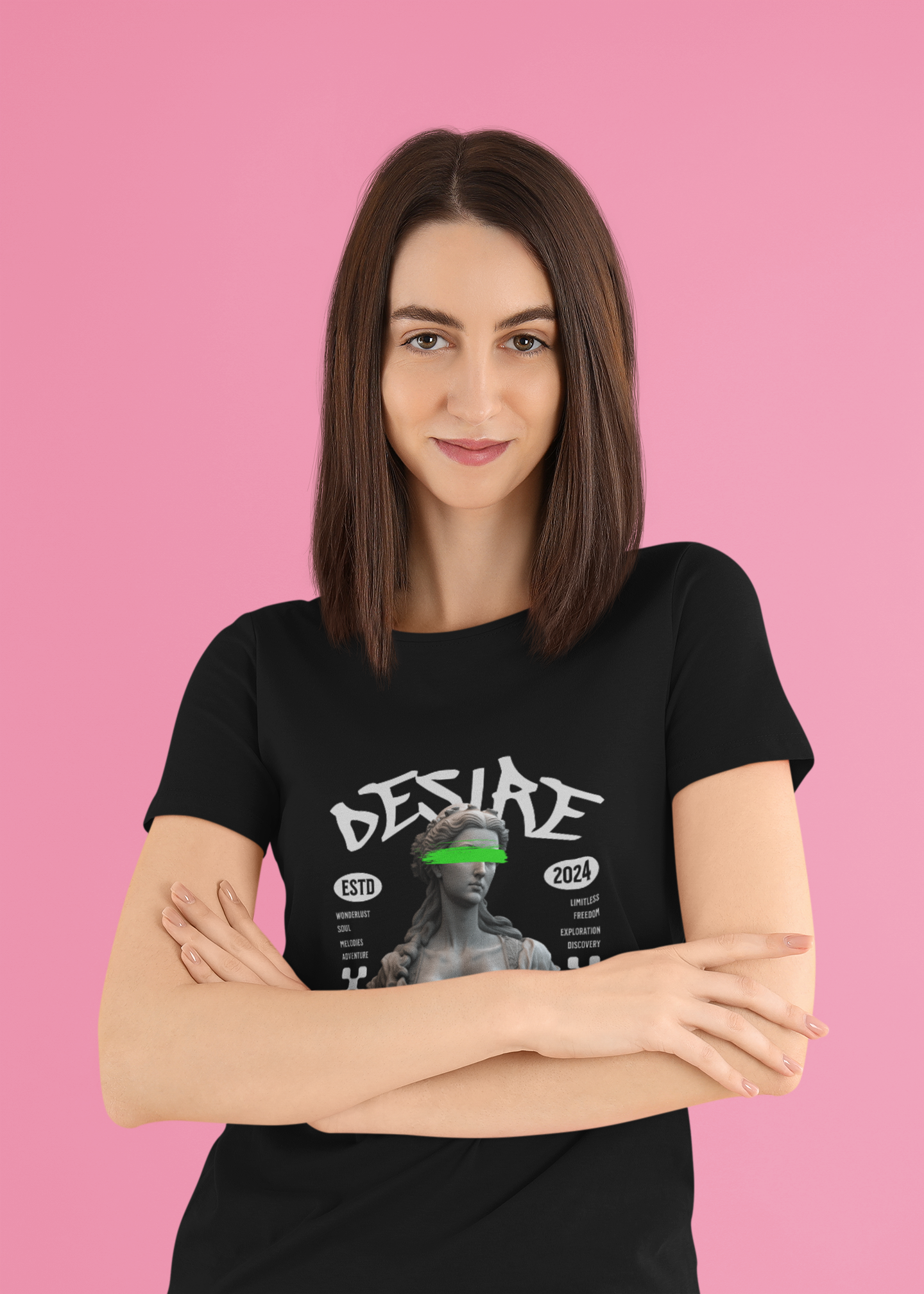 Women’s Curved Hem Cotton T-Shirt – Everyday Comfort - Desire