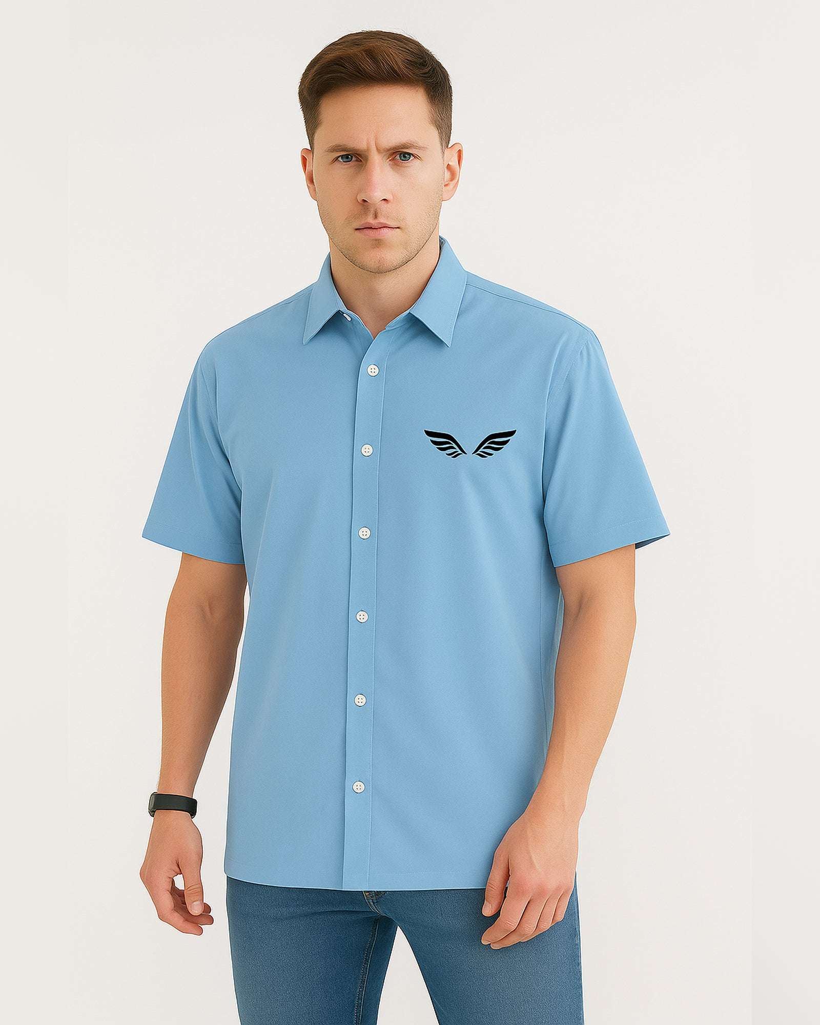 Men's Dual-Side Printed Relaxed Shirt – 100% Cotton | Bold & Breezy