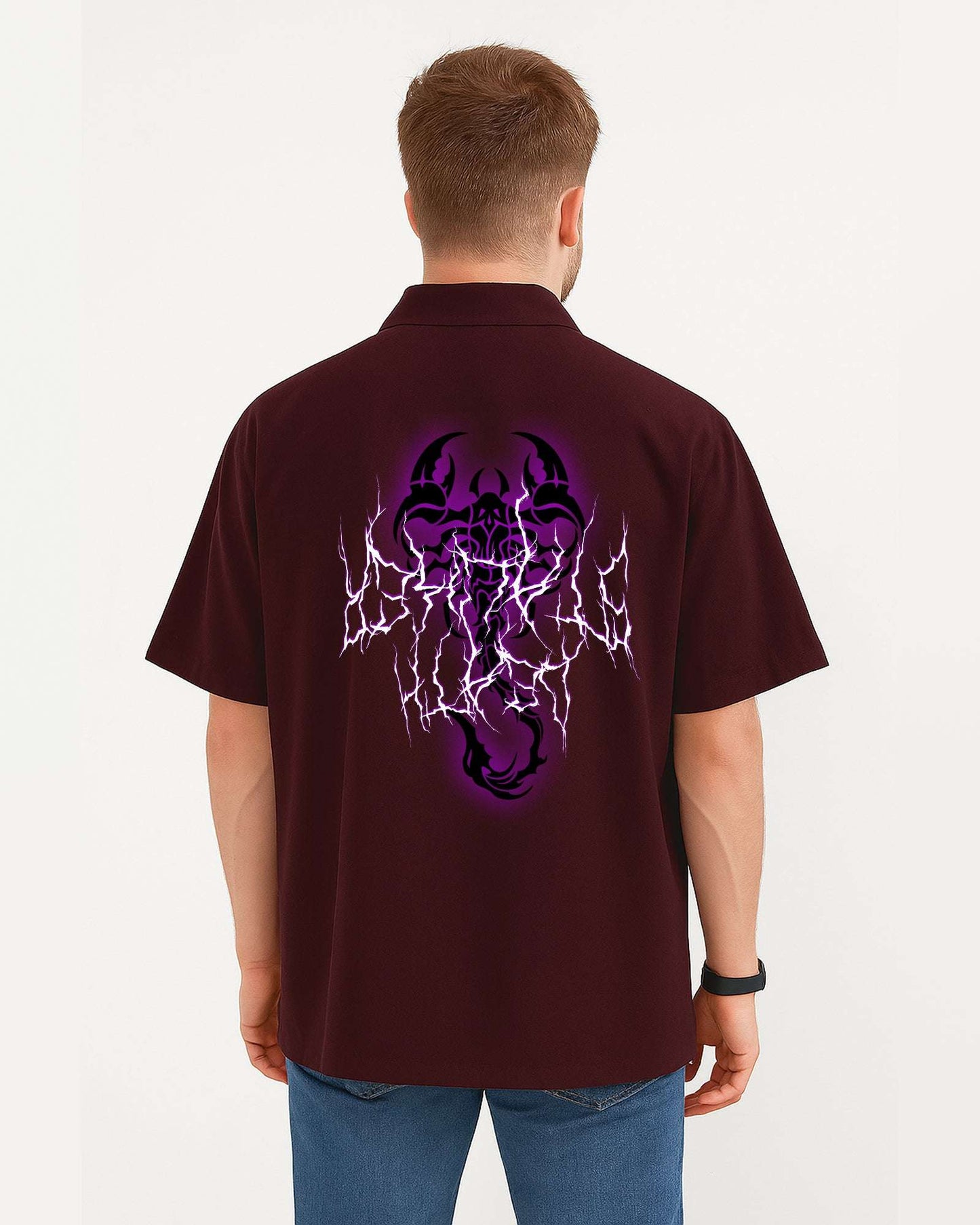 NOTCH Glow Scorpion Shirt – Night-Ready Vinyl Print for Men