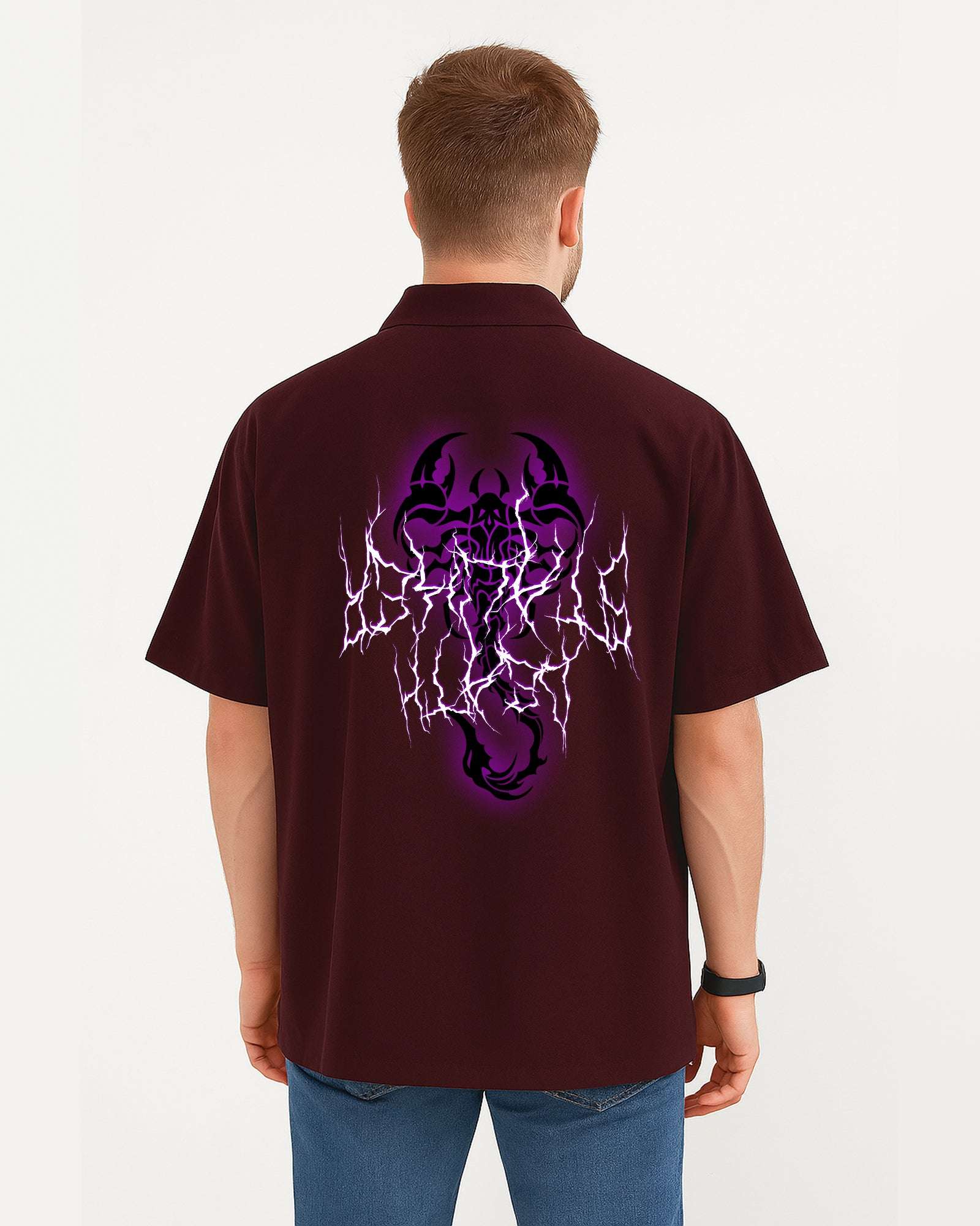 NOTCH Glow Scorpion Shirt – Night-Ready Vinyl Print for Men