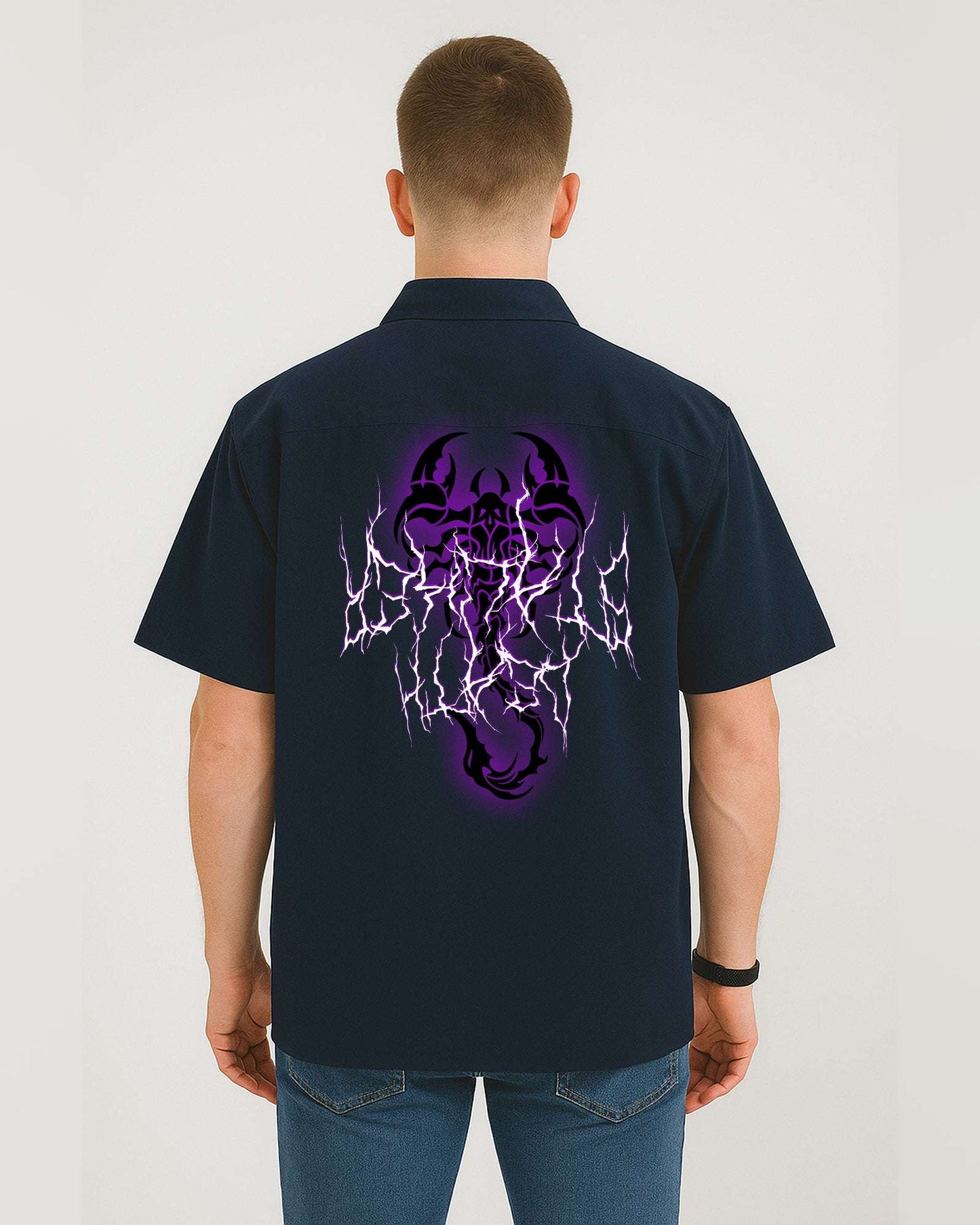 NOTCH Glow Scorpion Shirt – Night-Ready Vinyl Print for Men