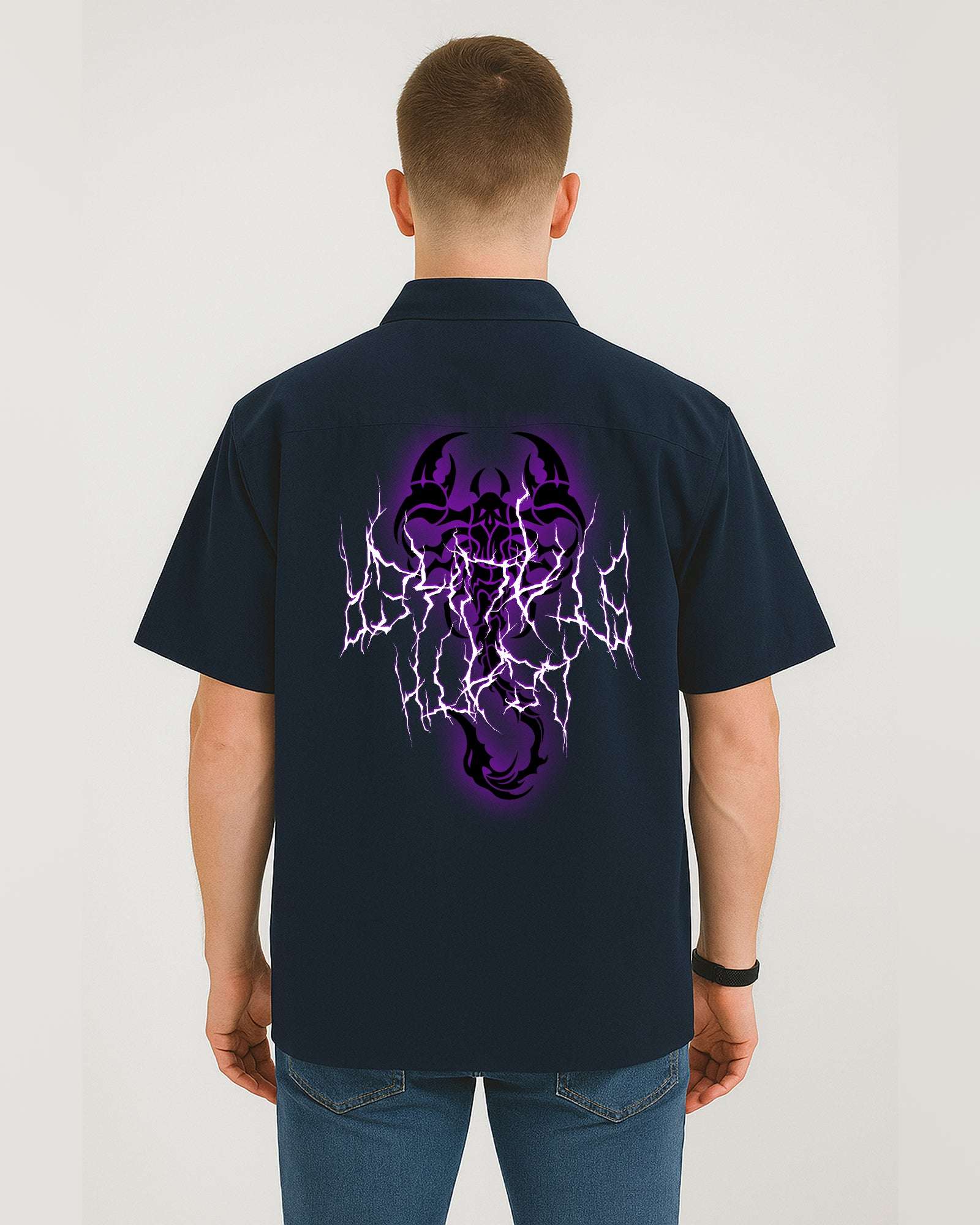 NOTCH Glow Scorpion Shirt – Night-Ready Vinyl Print for Men