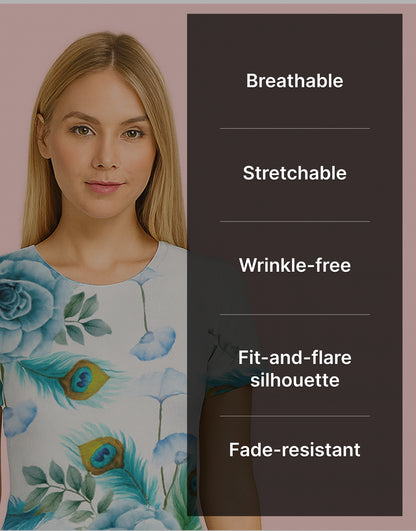 Premium Poly-Spandex Fit & Flare – Effortless Elegance